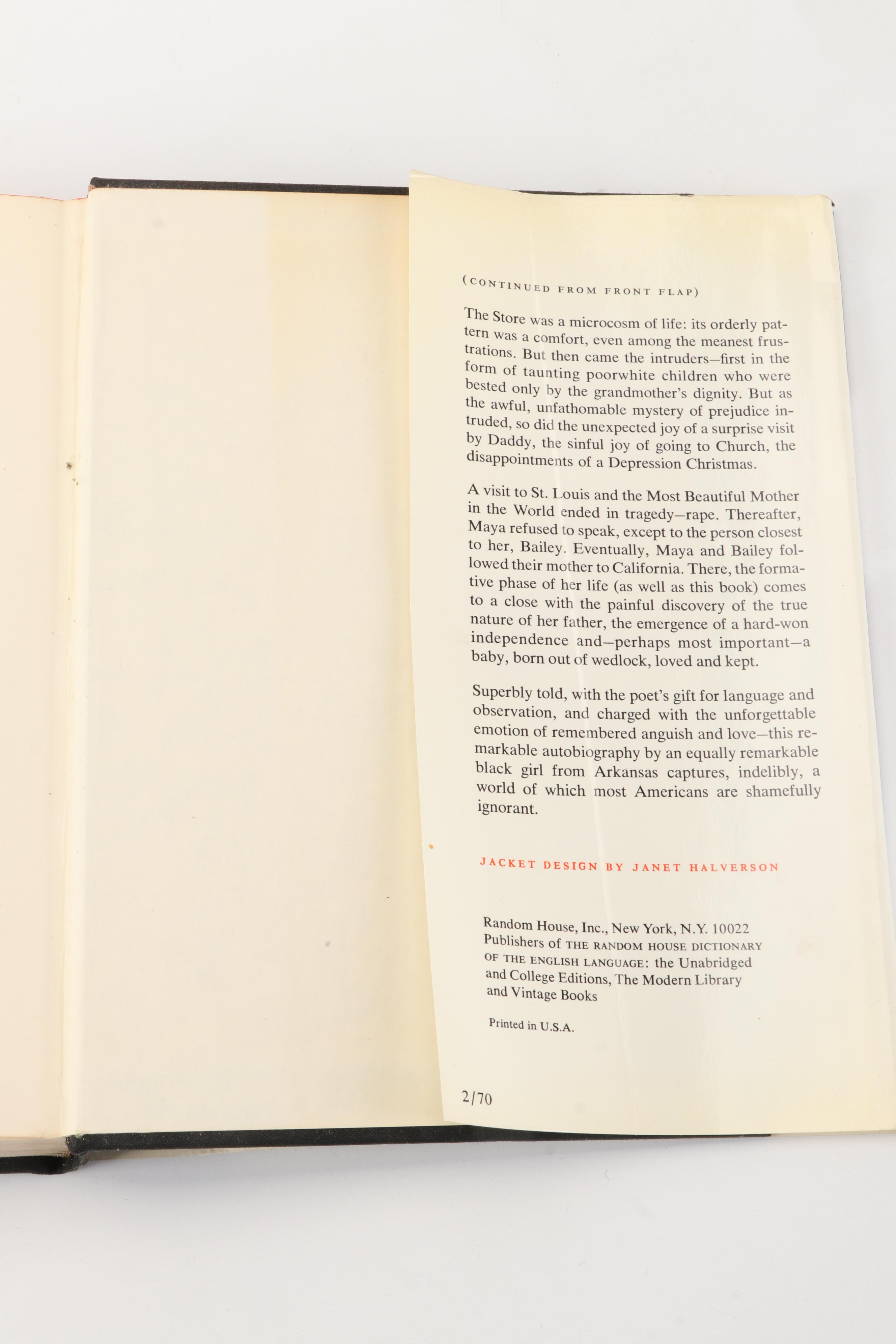 First Printing "I Know Why the Caged Bird Sings" by Maya Angelou, 1969