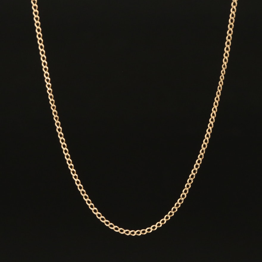 14K Curb Chain Necklace