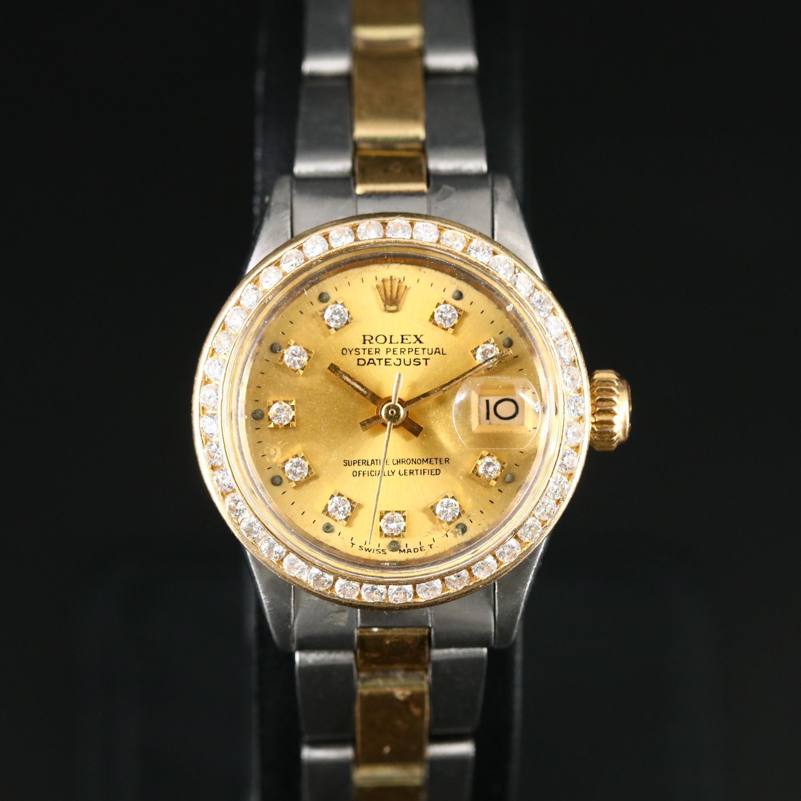 1969 Rolex Datejust Diamond Dial and Bezel Watch