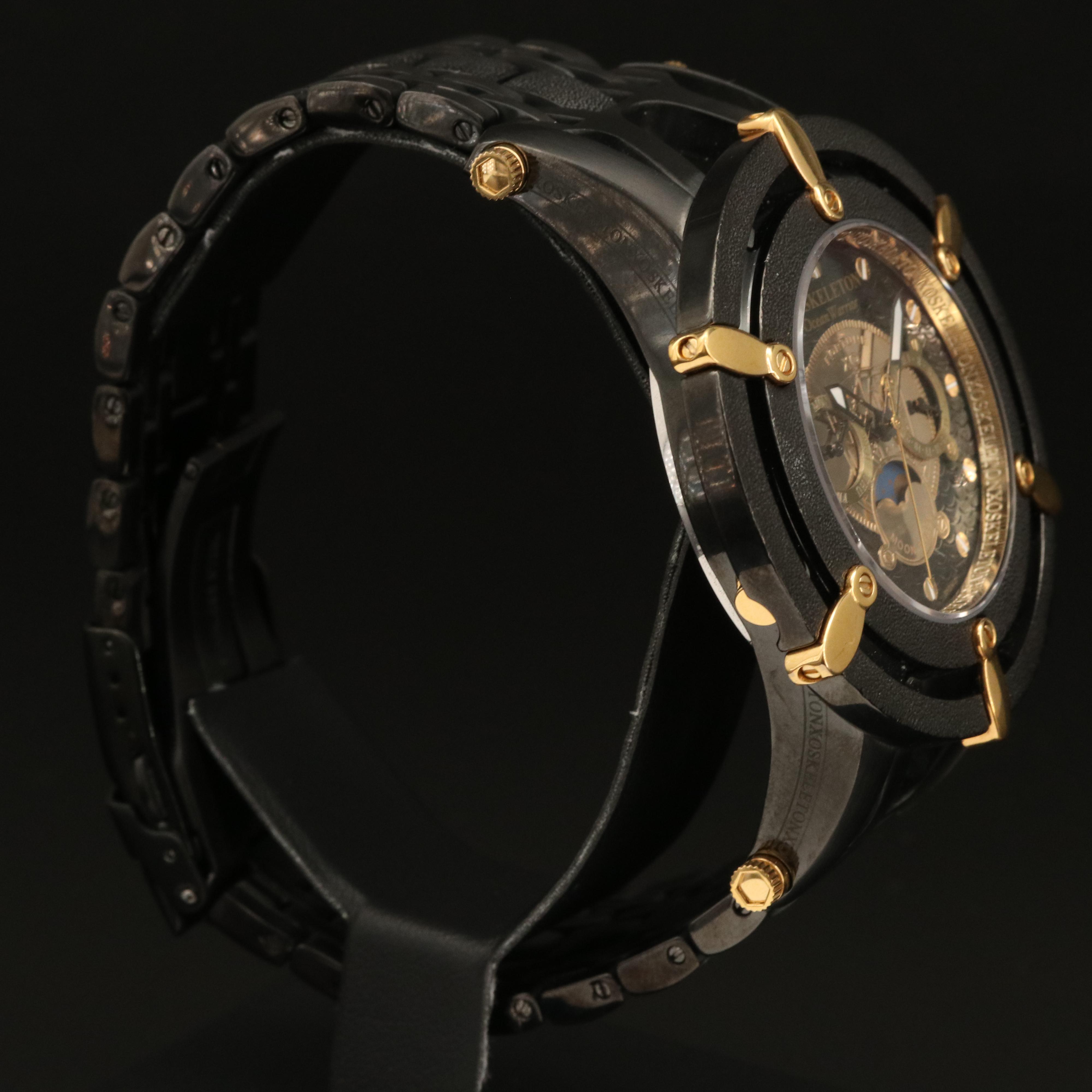 XO Skeleton Ocean Warrior Fortune Moon Phase Stainless Steel with PVD Watch