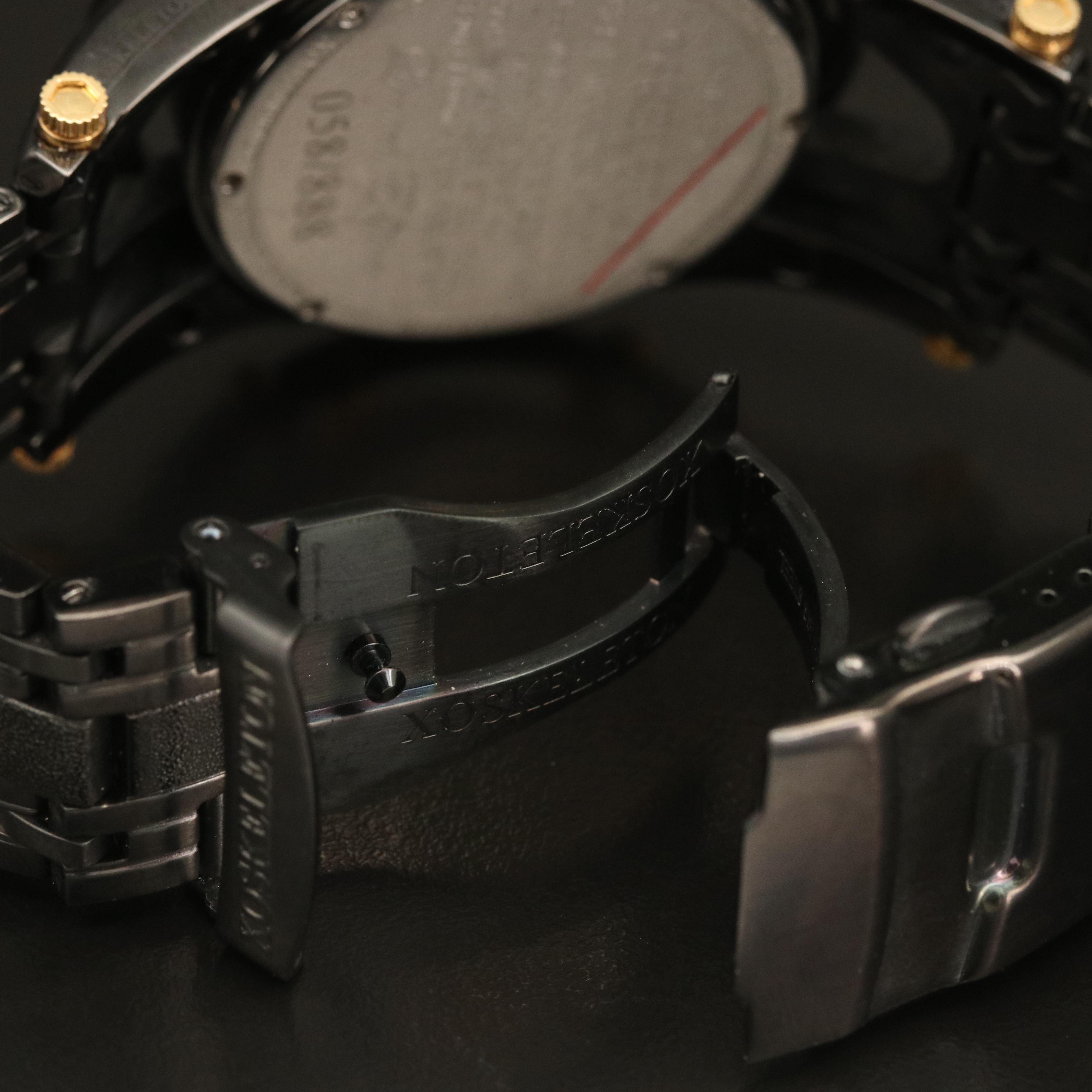 XO Skeleton Ocean Warrior Fortune Moon Phase Stainless Steel with PVD Watch