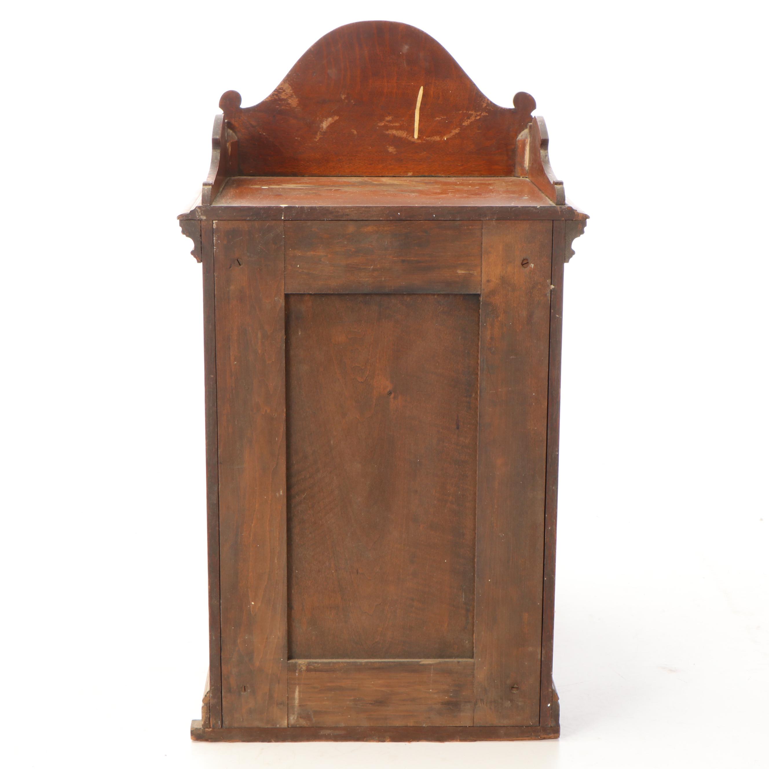 William Demeuth Co Oak Tobacco Pipe Tool and Repair Cabinet, Late 19th Century
