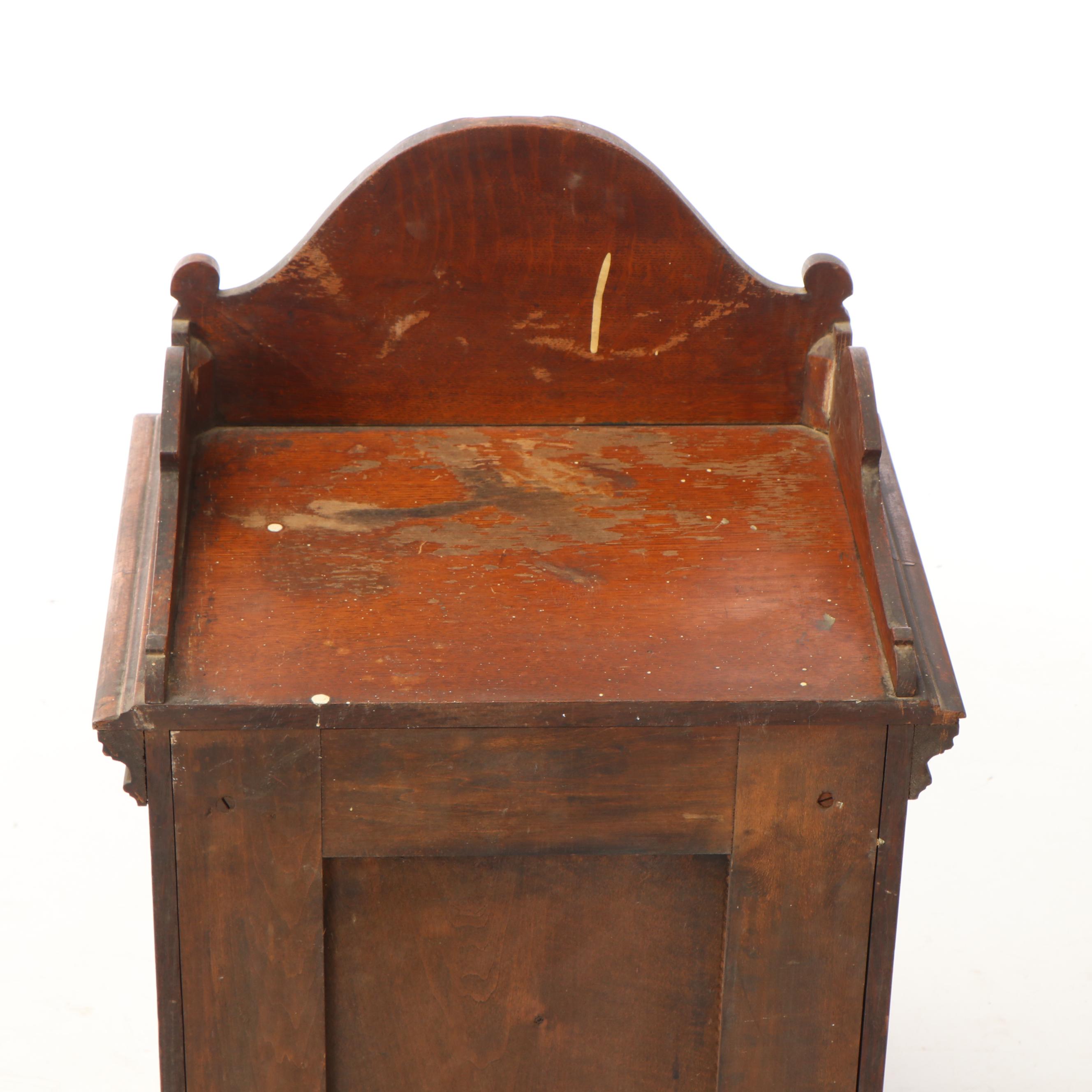 William Demeuth Co Oak Tobacco Pipe Tool and Repair Cabinet, Late 19th Century