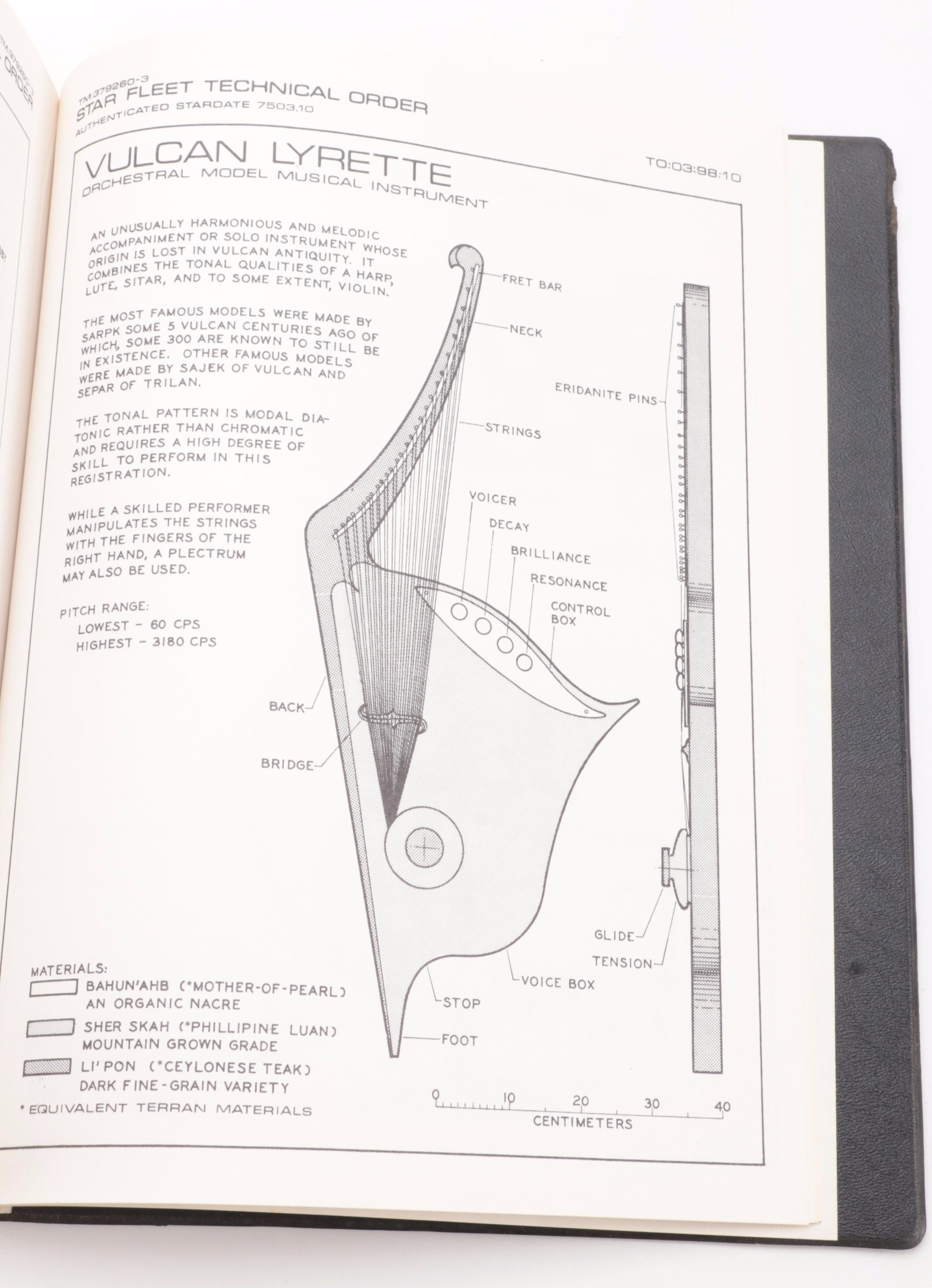 First Printing "Star Fleet Technical Manual" by Franz Joseph, 1975