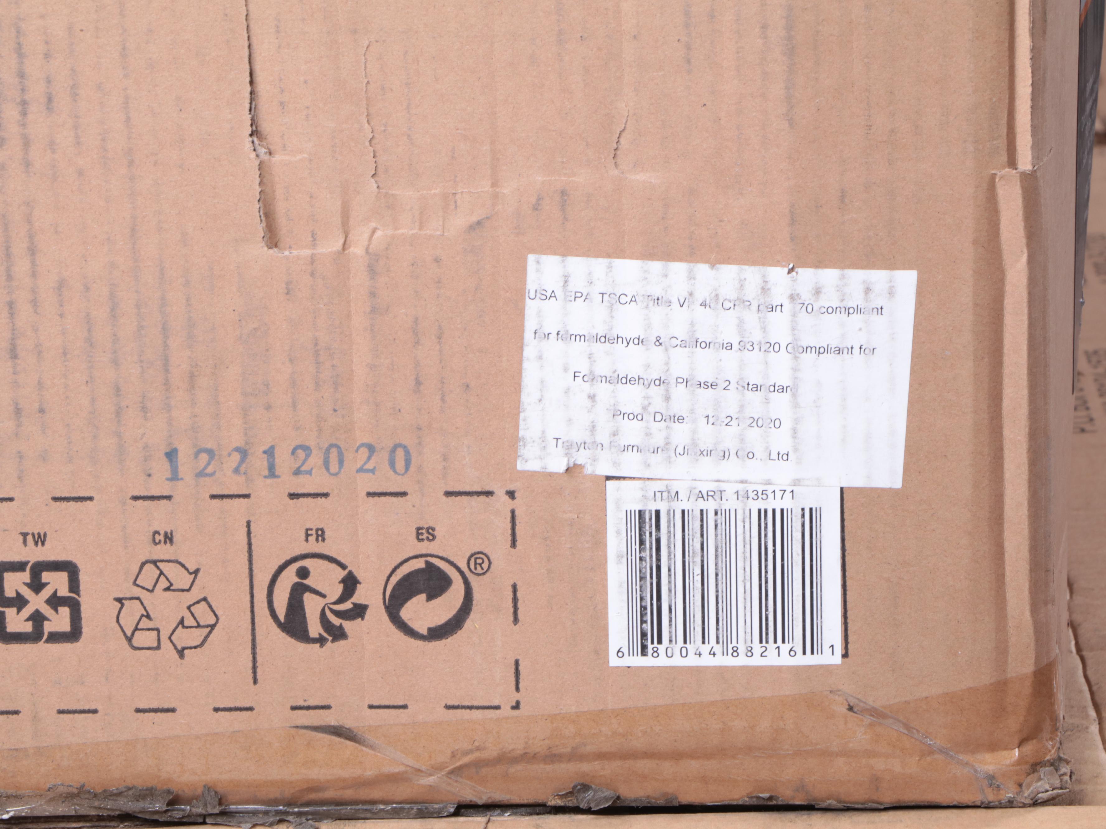 Simon Li Furniture Navy Leather Sofa