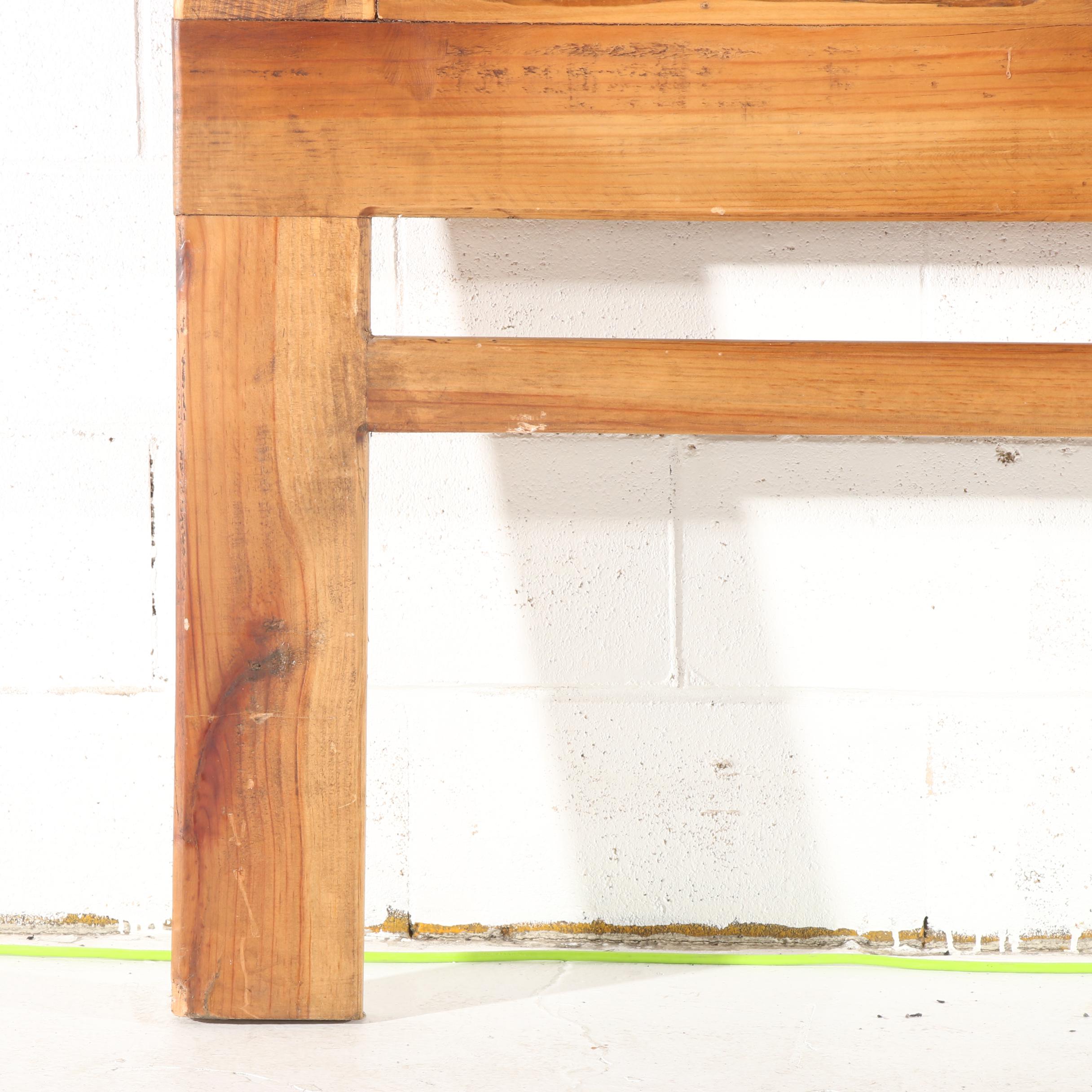 Carved Pine Horse Motif Twin Headboard