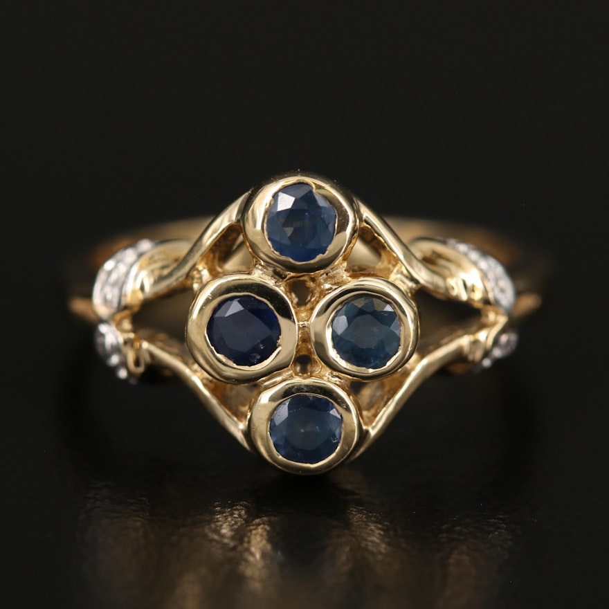 Sterling Bezel Set Sapphire Ring