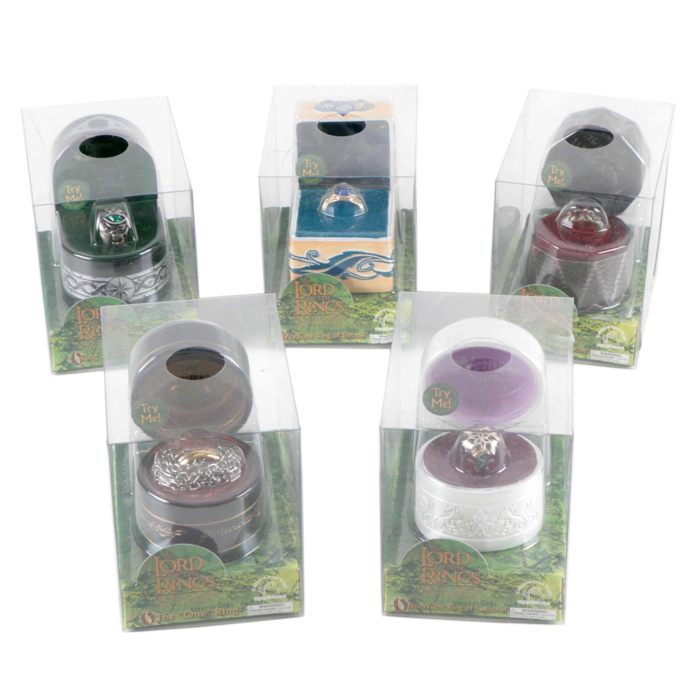 Lord of the Rings Collectible Ring Replicas with Light Up Boxes