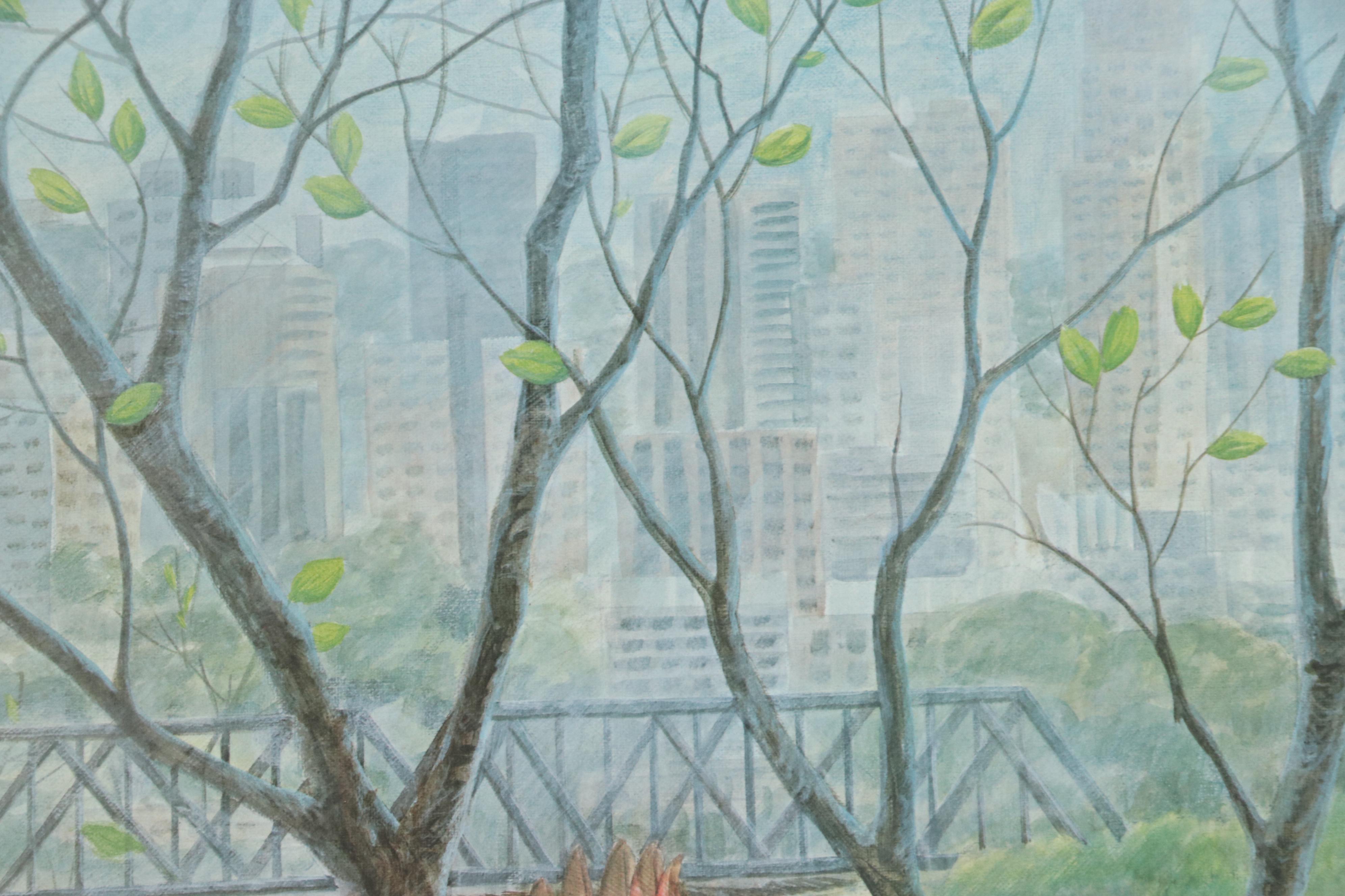 John Ruthven Offset Lithograph "Cardinals on the Ohio"