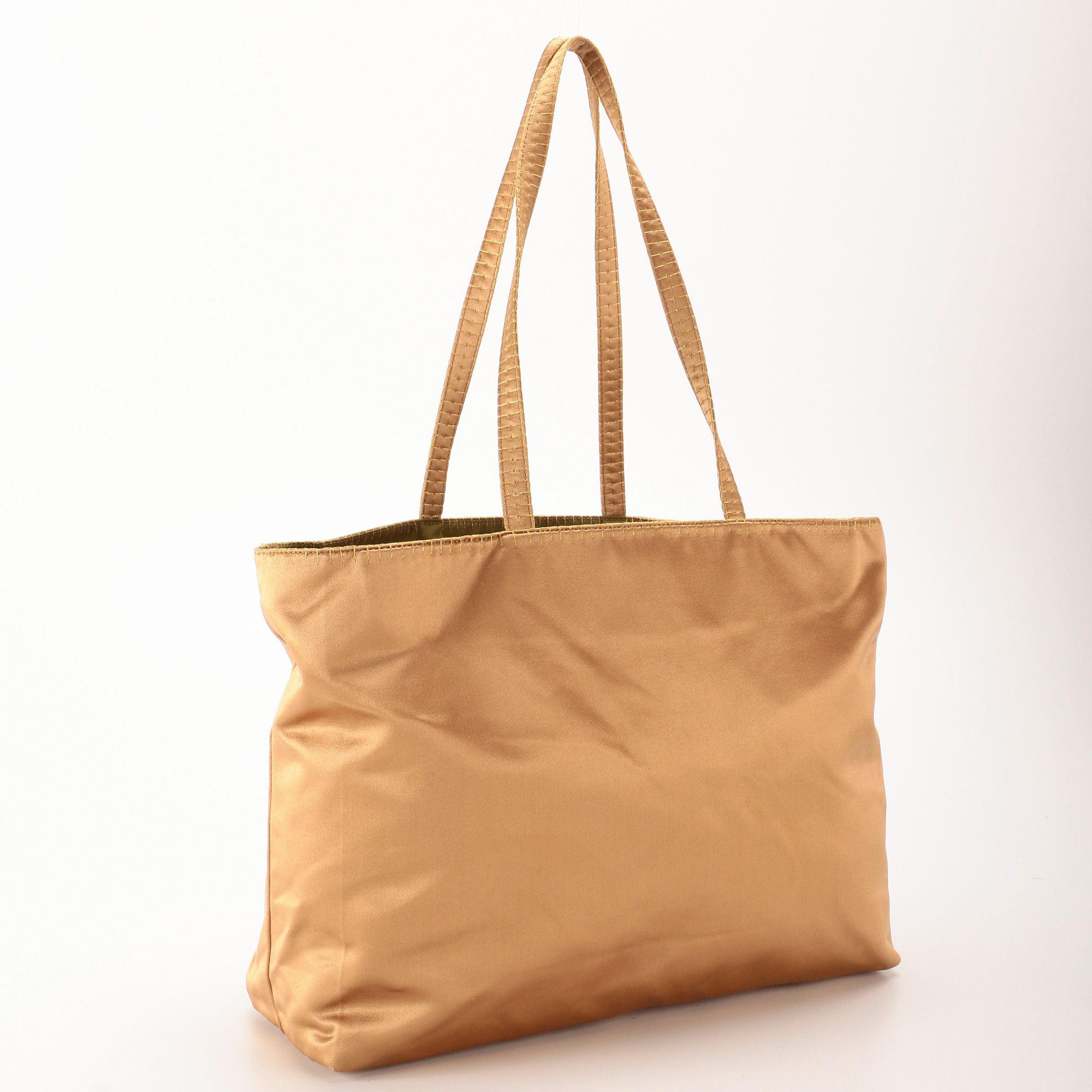Prada Tote Bag in Raso Gold and Tortora Tessuto Nylon