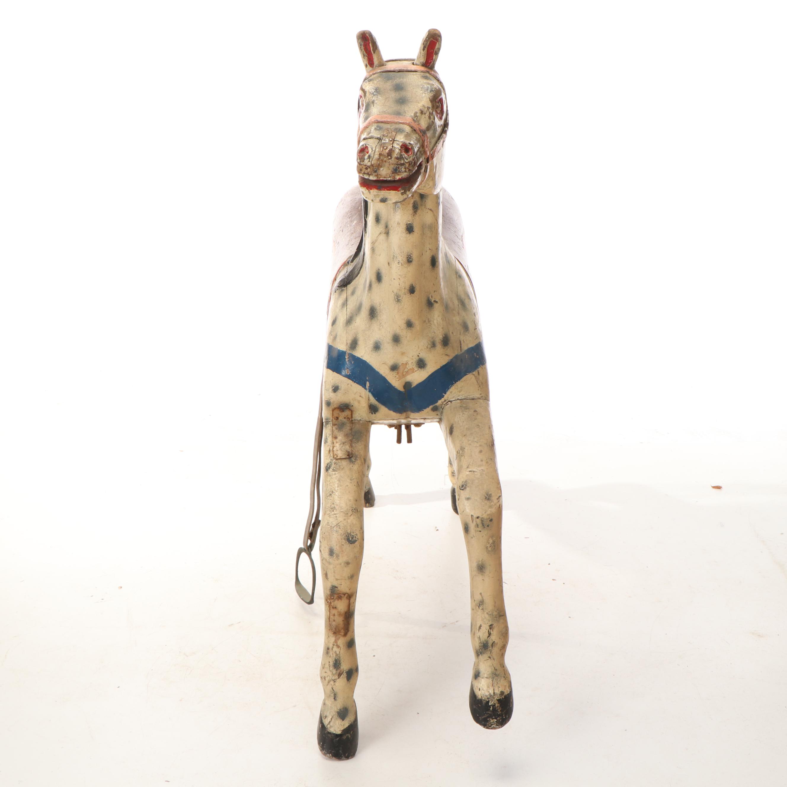 Wood and Composite Carousel Horse, Mid-20th Century