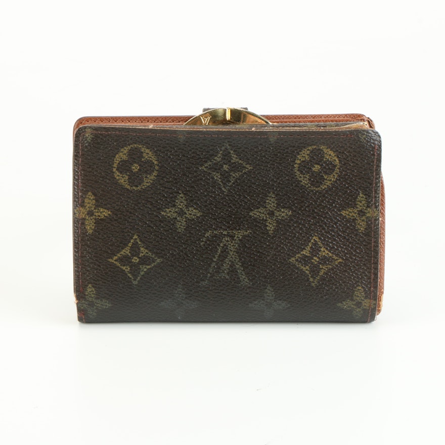 Louis Vuitton Portefeuille Viennois Kisslock French Wallet in Monogram Canvas