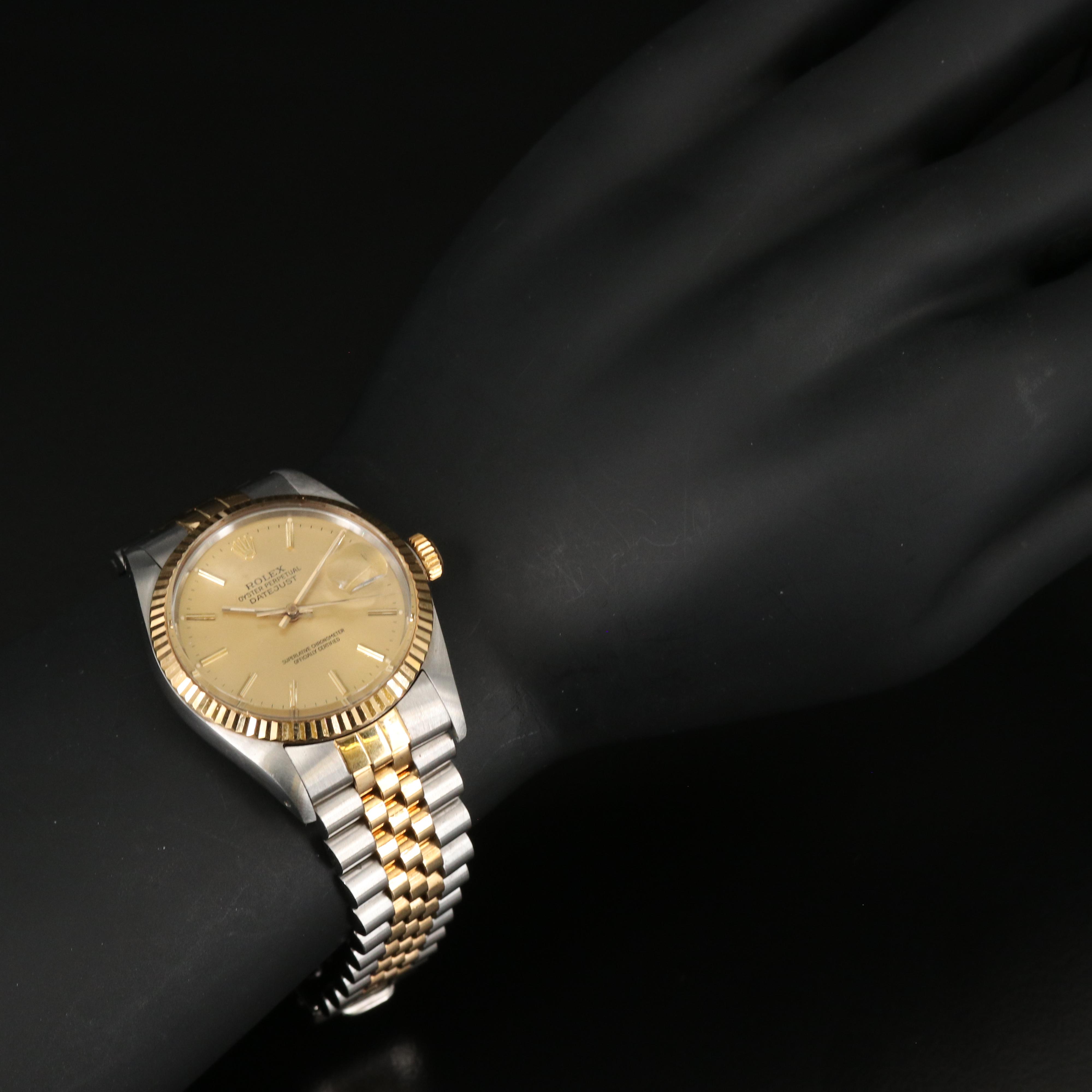 1986 Rolex Datejust 18K and Stainless Steel Automatic Watch
