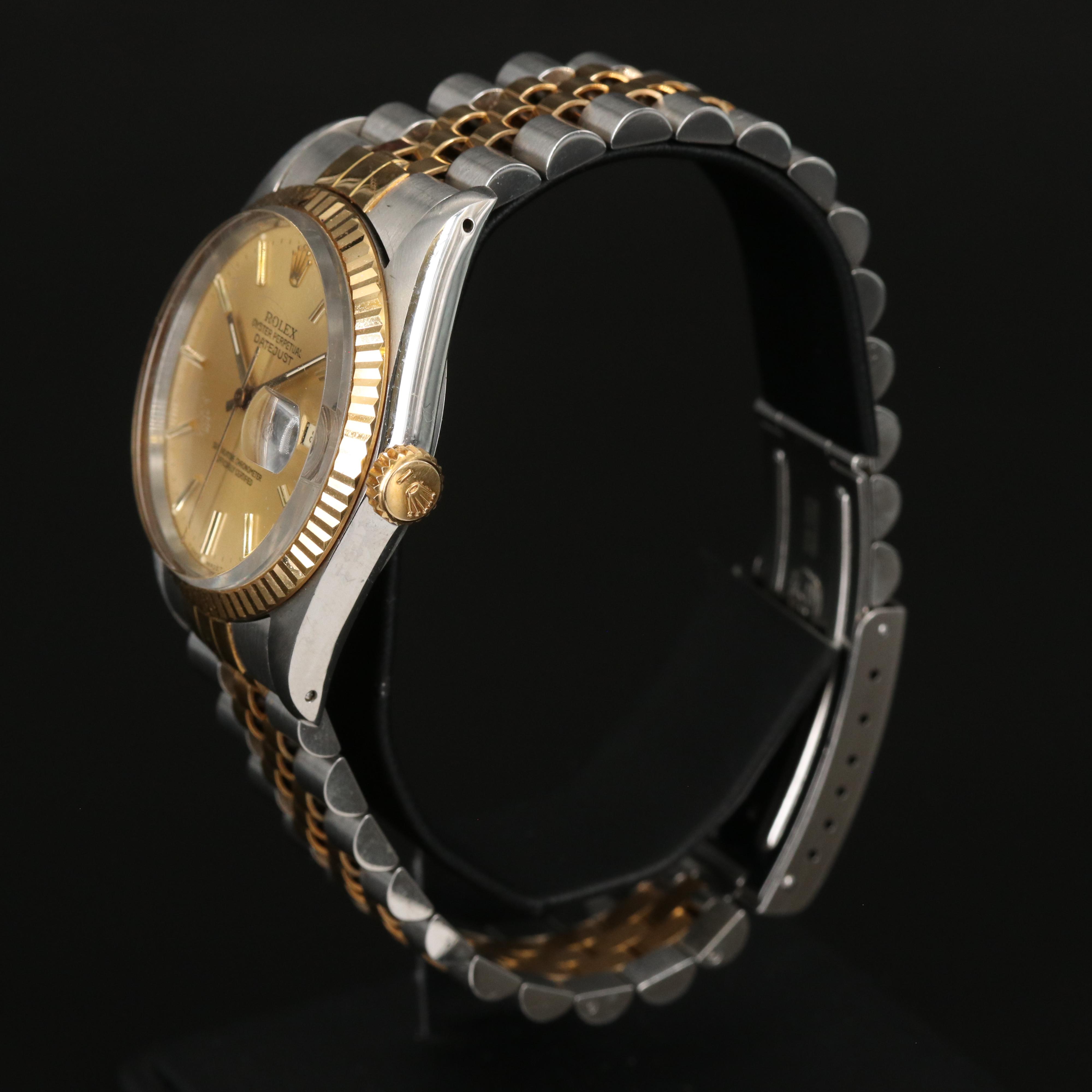 1986 Rolex Datejust 18K and Stainless Steel Automatic Watch