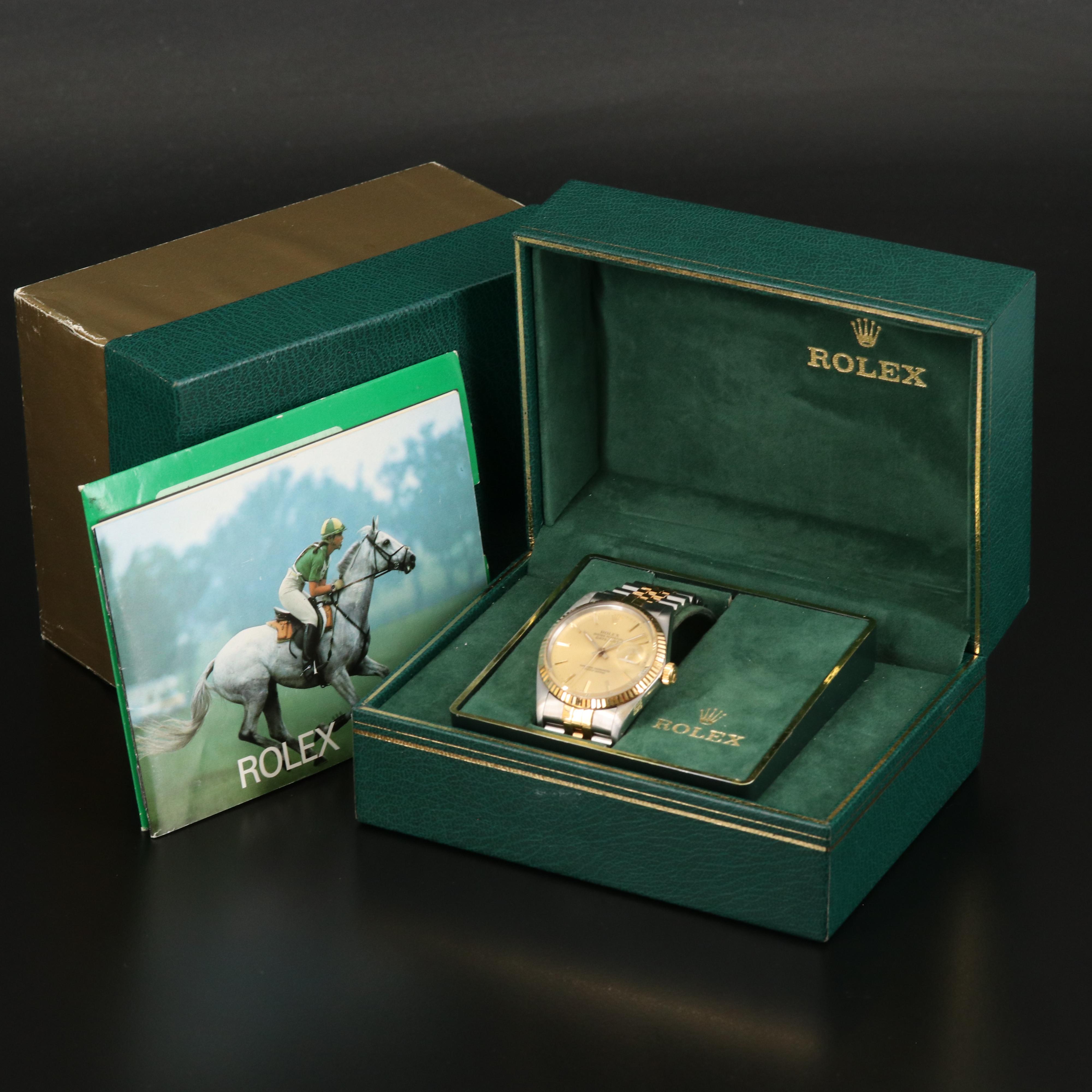 1986 Rolex Datejust 18K and Stainless Steel Automatic Watch