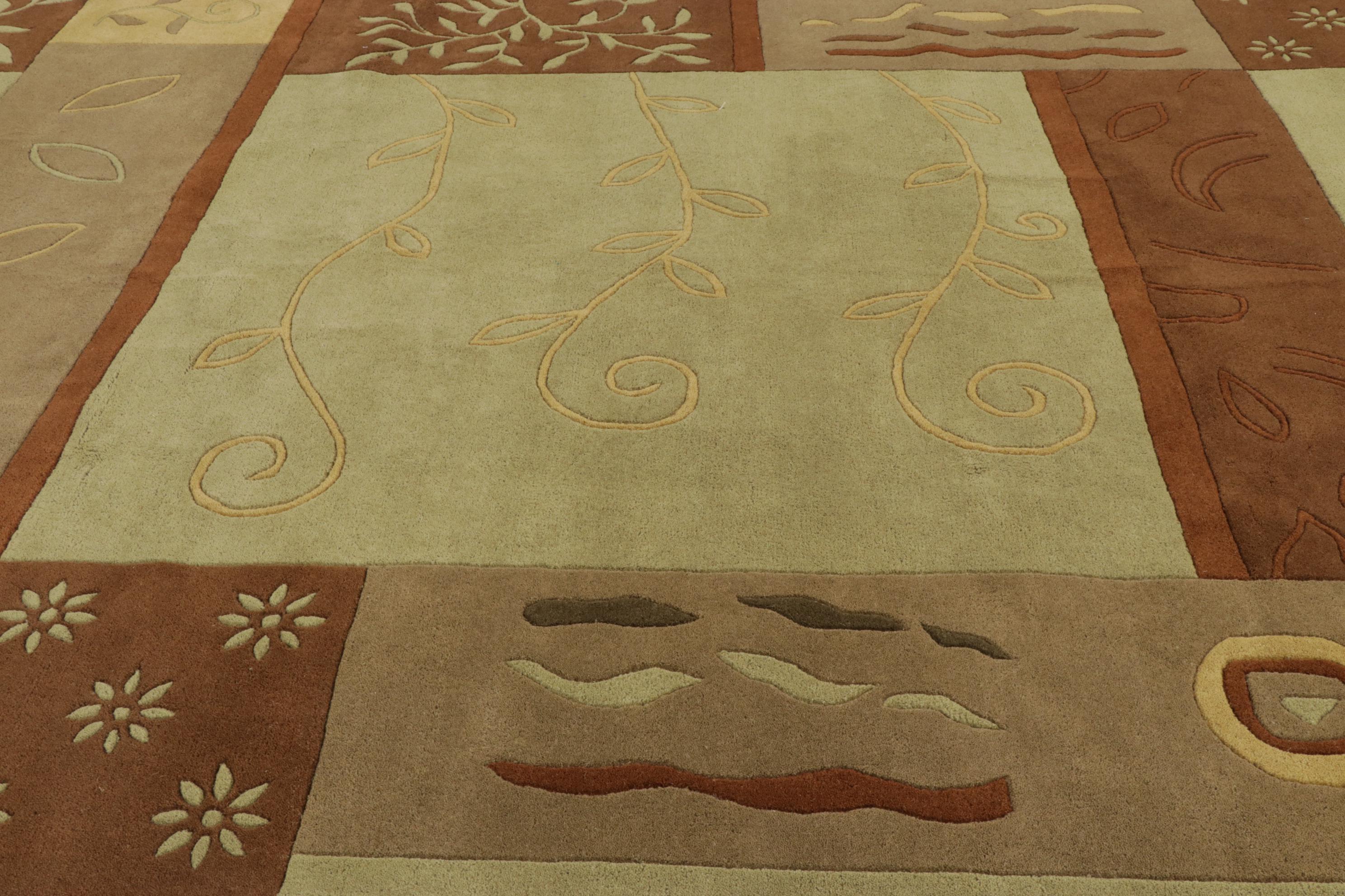 7'9 x 9'7 Hand-Tufted Indian Modern Style Rug, 2010s