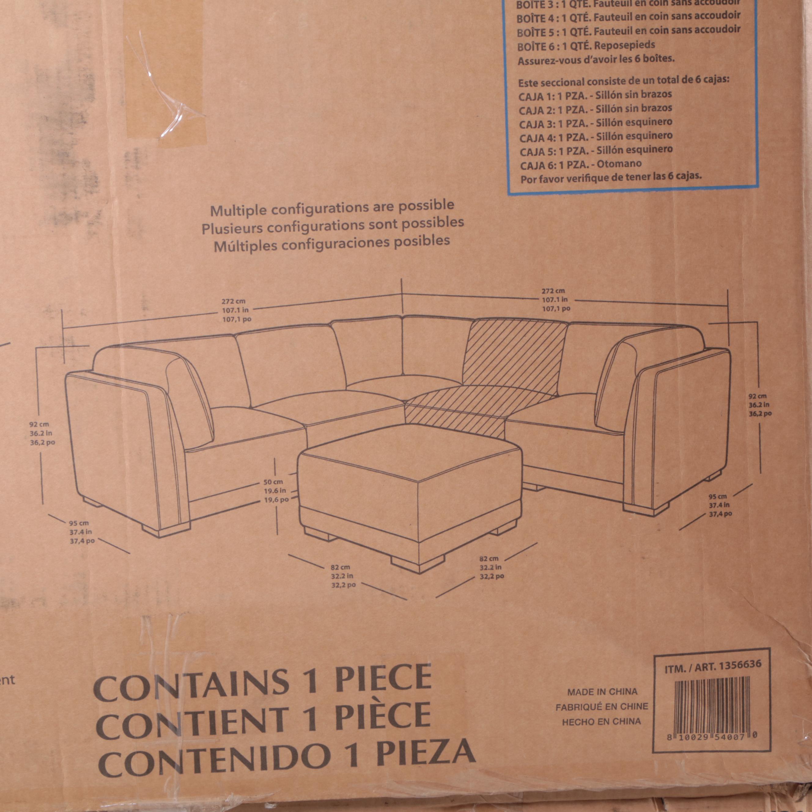 "Belize" Fabric Sectional Sofa