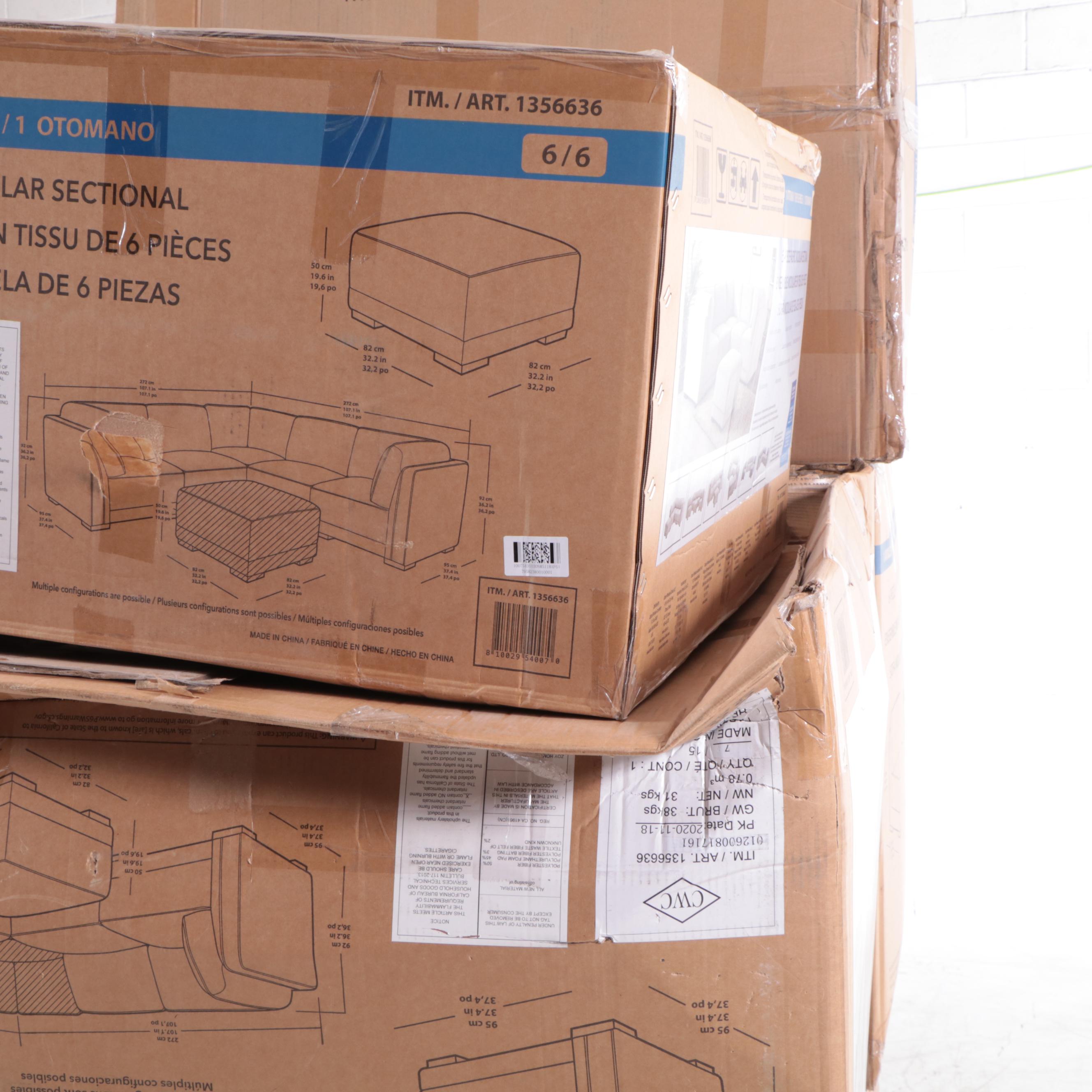 "Belize" Fabric Sectional Sofa