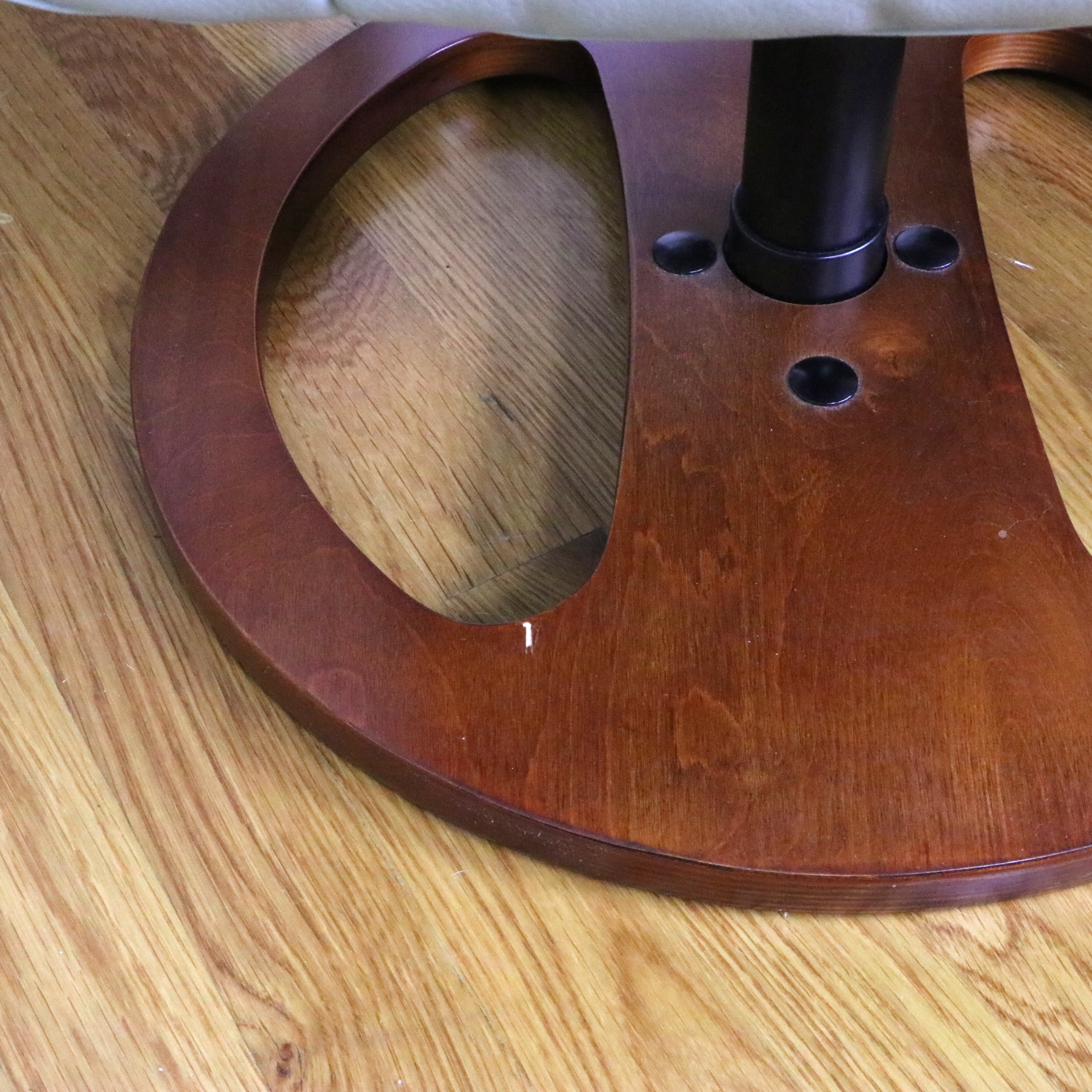 Benchmaster Mid Century Modern Style Faux Leather Swivel Recliner with Ottoman