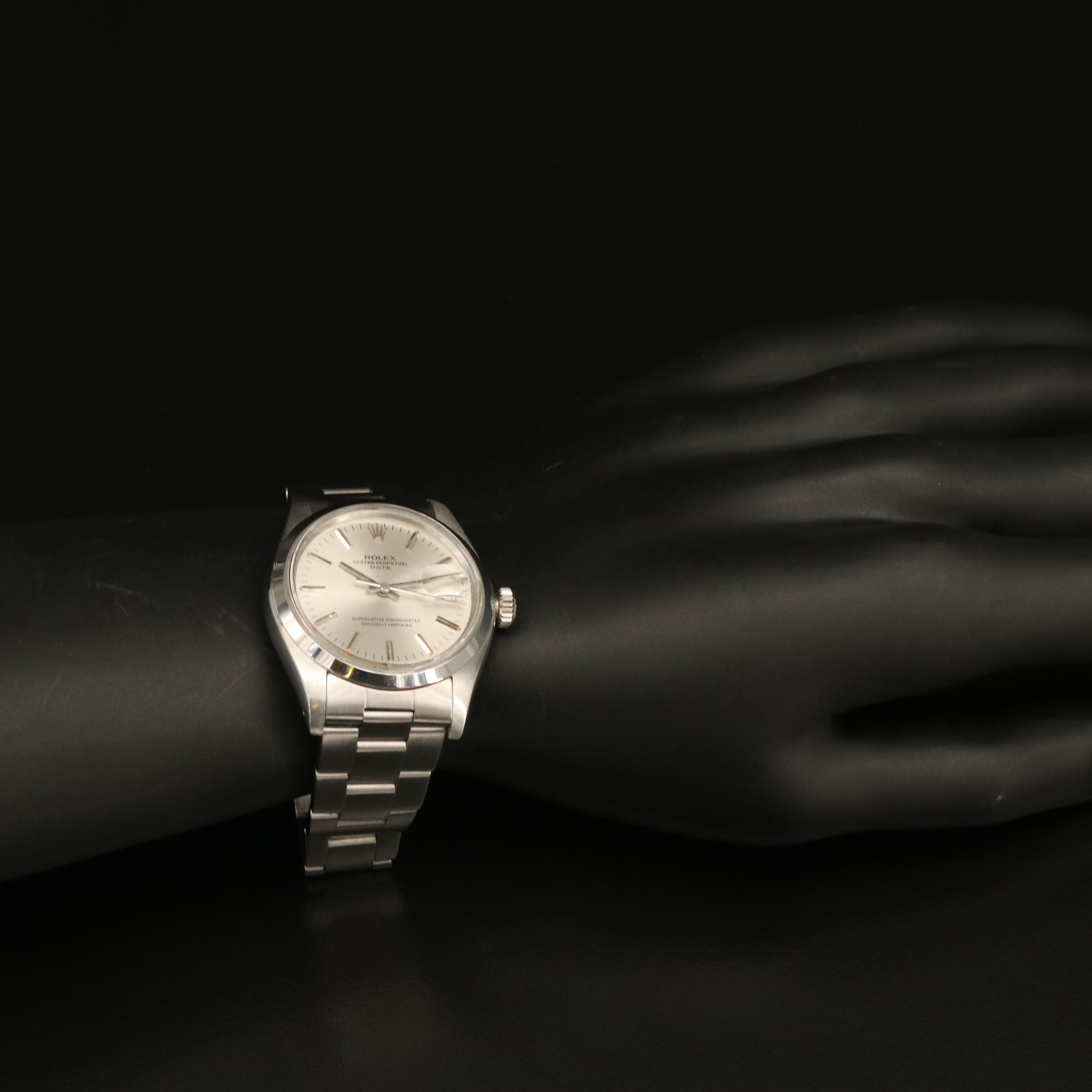 1973 Rolex Oyster Perpetual Date with Sigma Dial Stainless Steel Watch