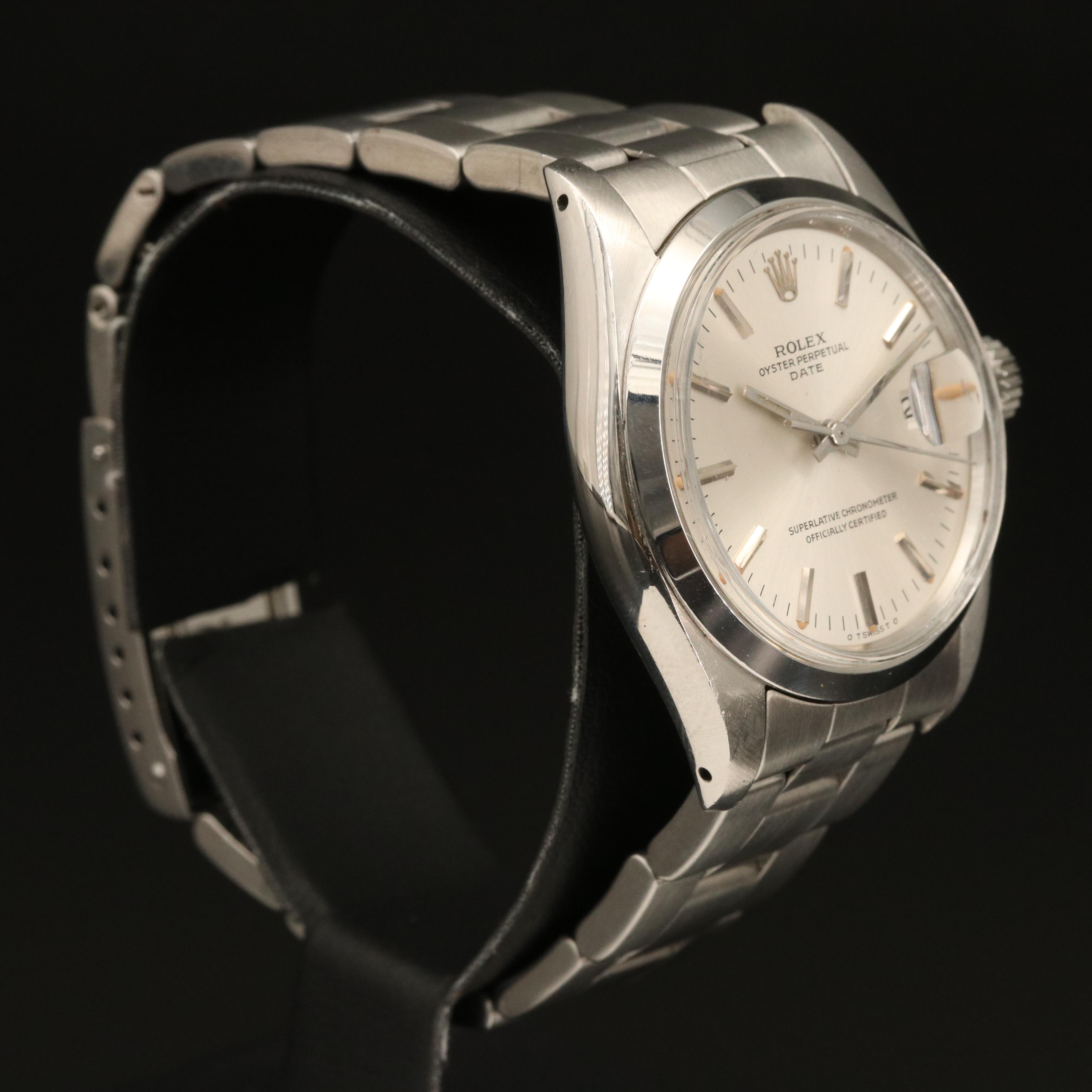 1973 Rolex Oyster Perpetual Date with Sigma Dial Stainless Steel Watch