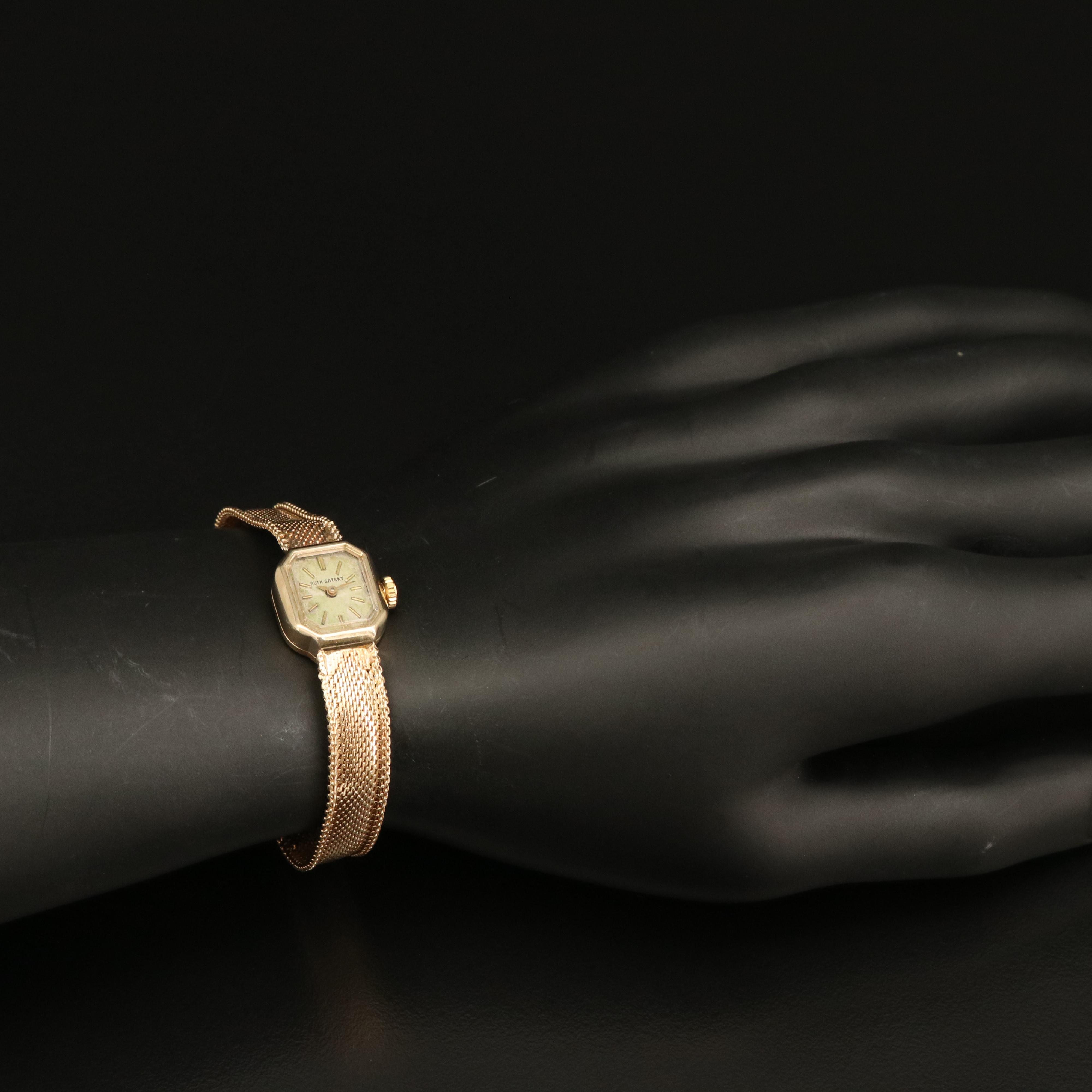 14K Ruth Satsky Stem Wind Watch