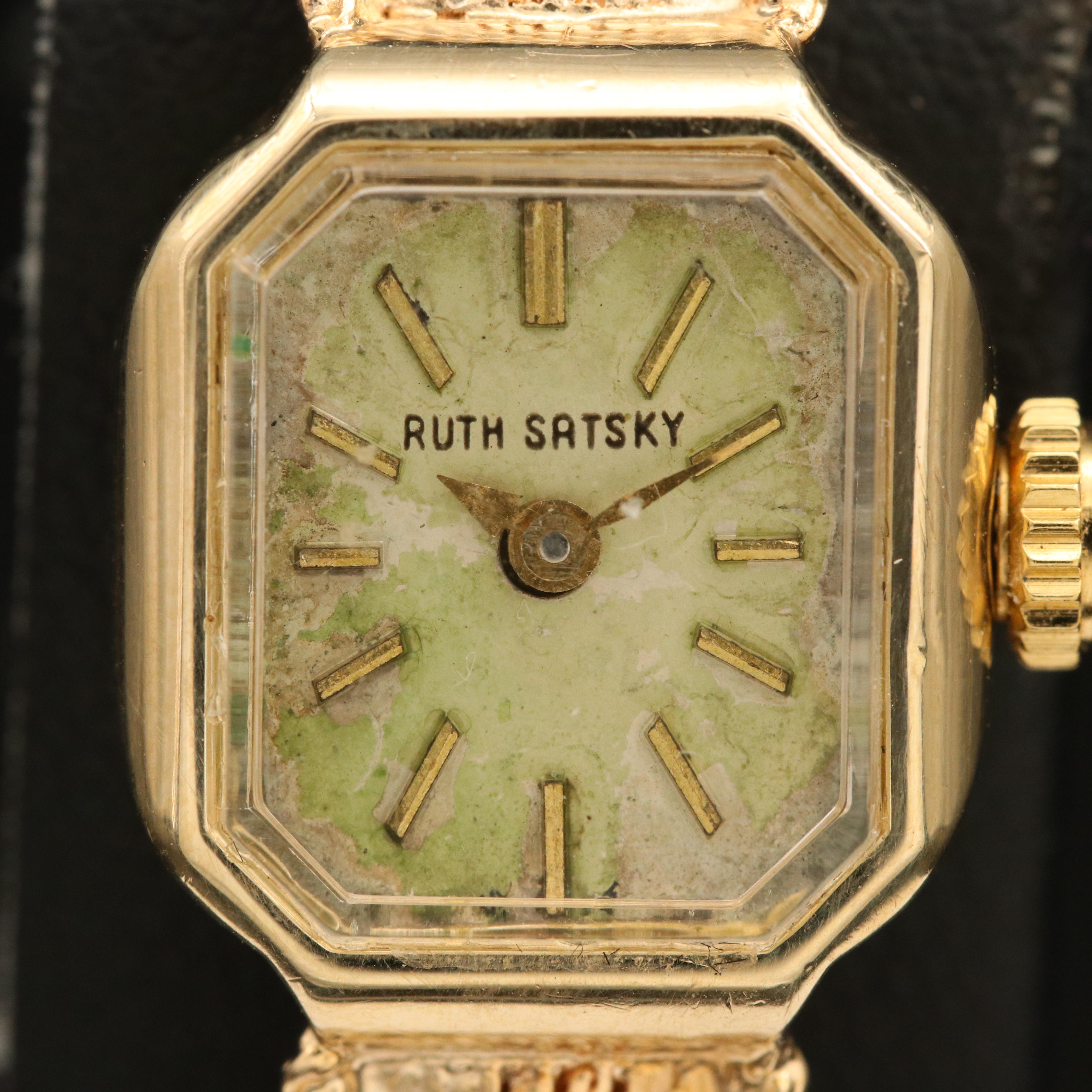 14K Ruth Satsky Stem Wind Watch