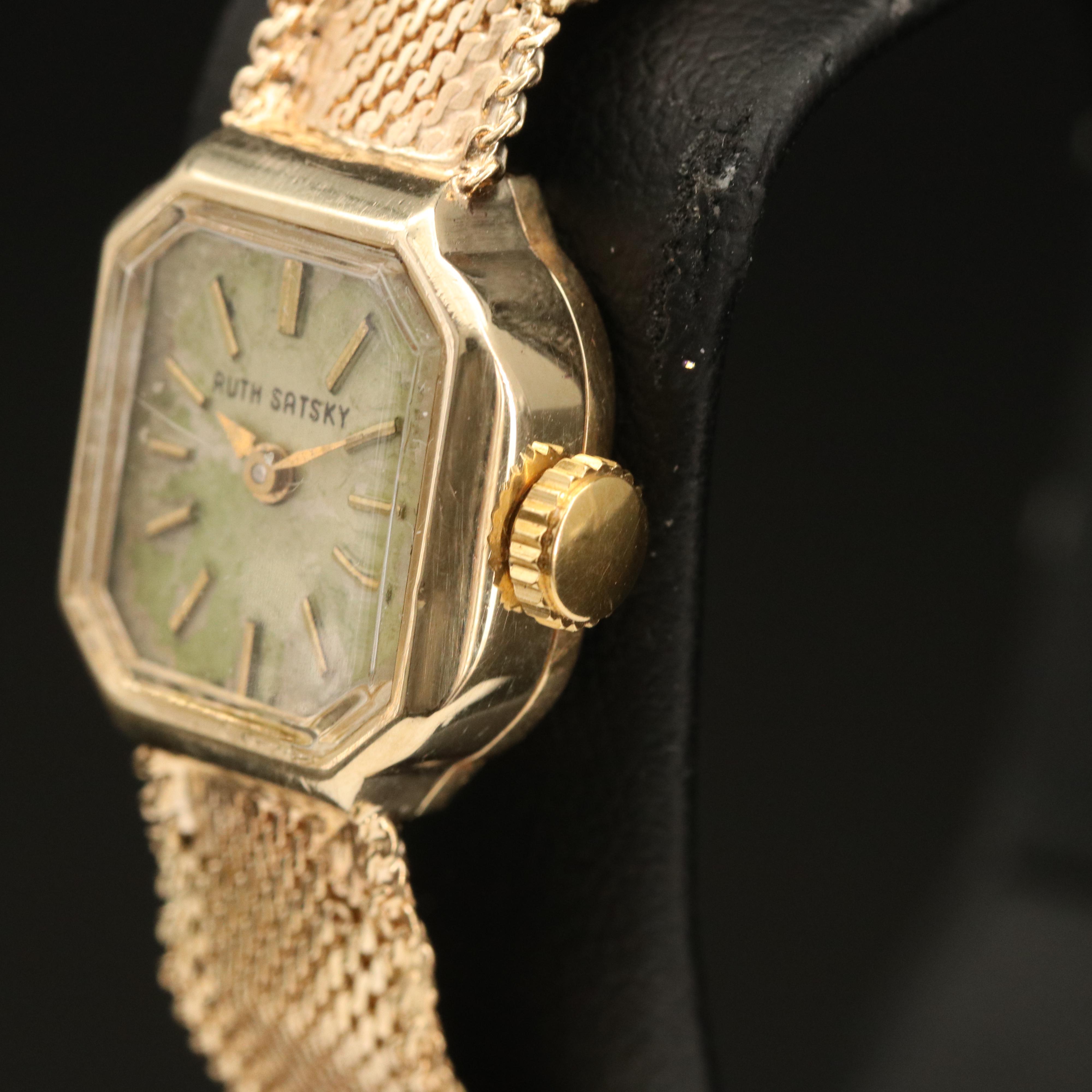 14K Ruth Satsky Stem Wind Watch