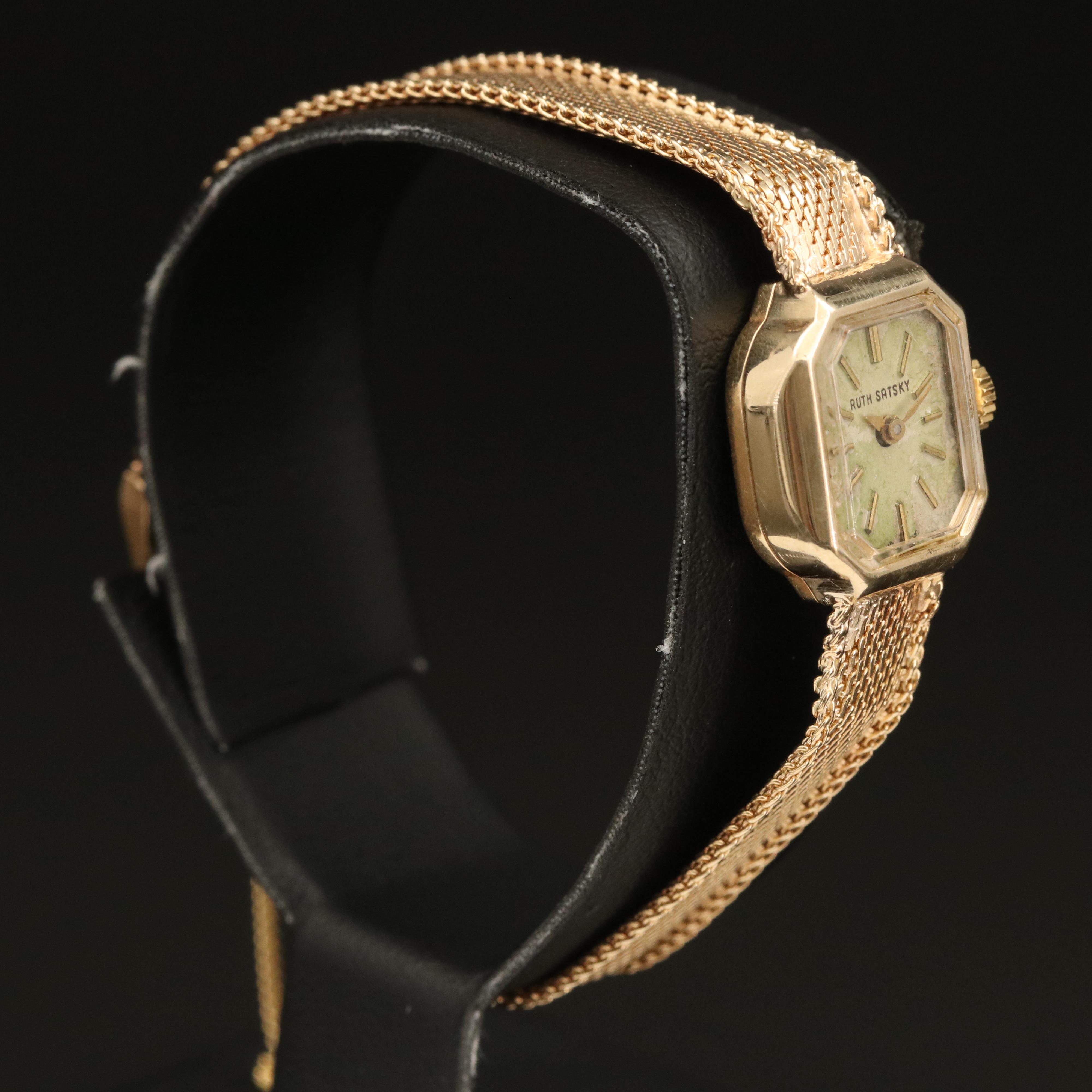 14K Ruth Satsky Stem Wind Watch