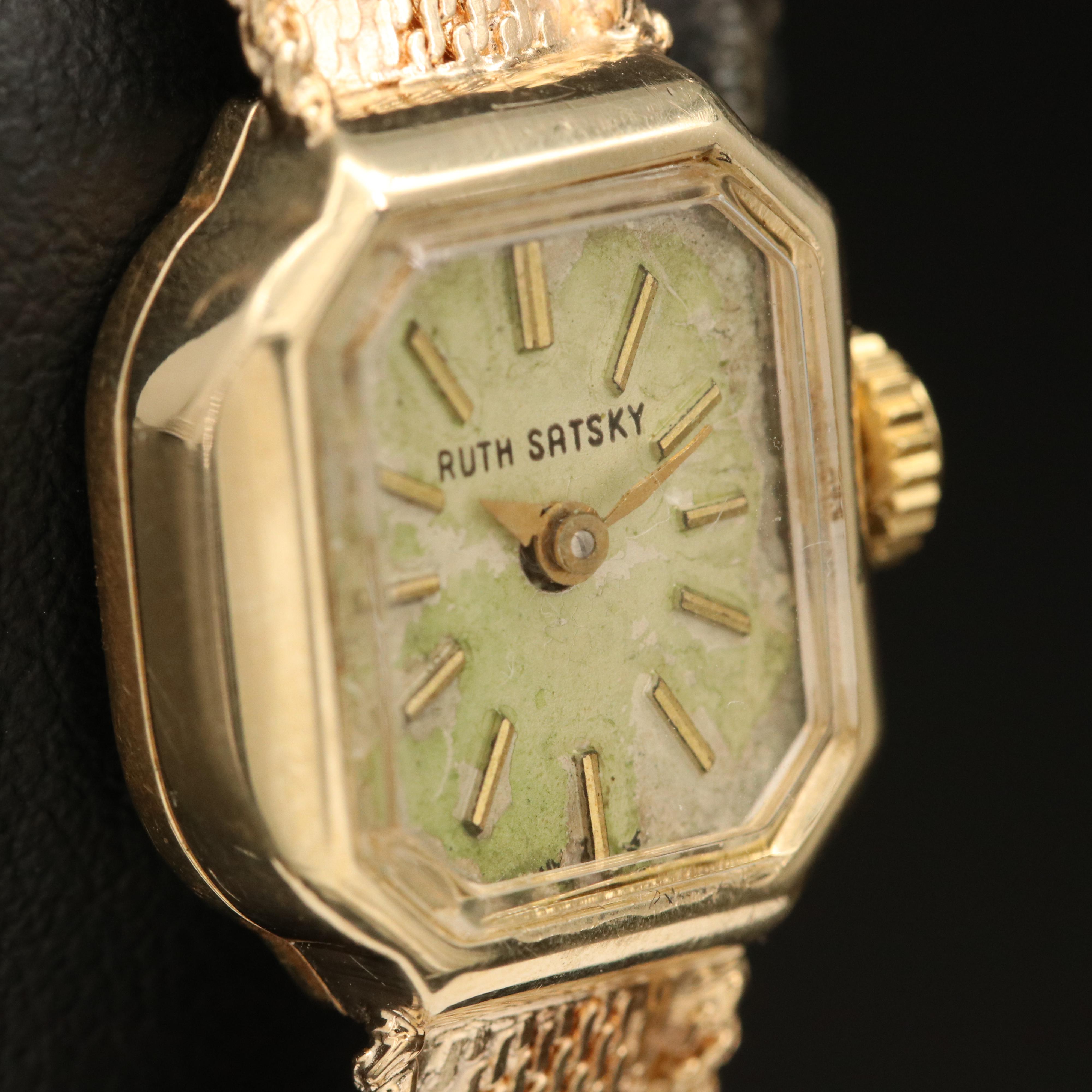 14K Ruth Satsky Stem Wind Watch