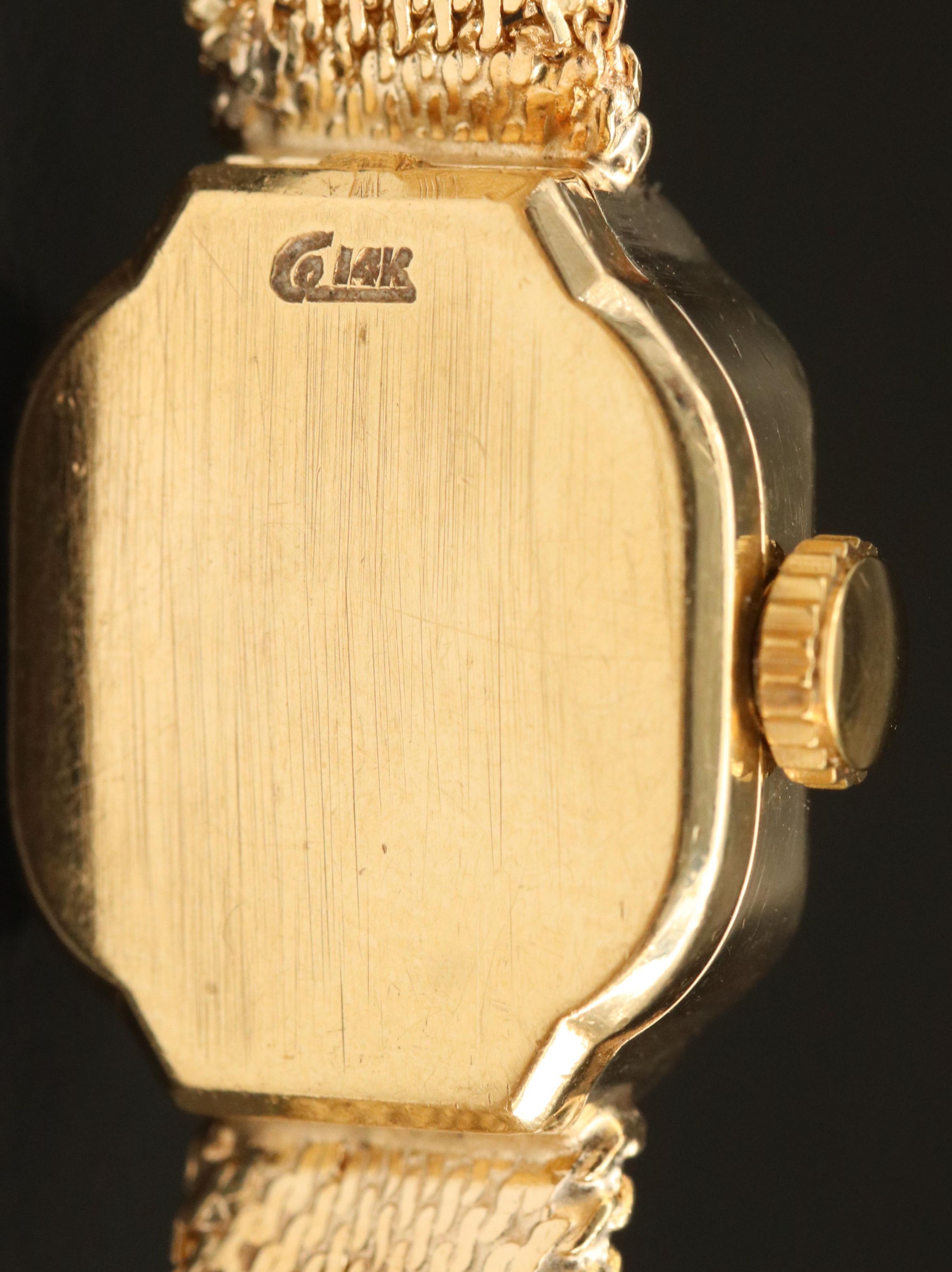 14K Ruth Satsky Stem Wind Watch