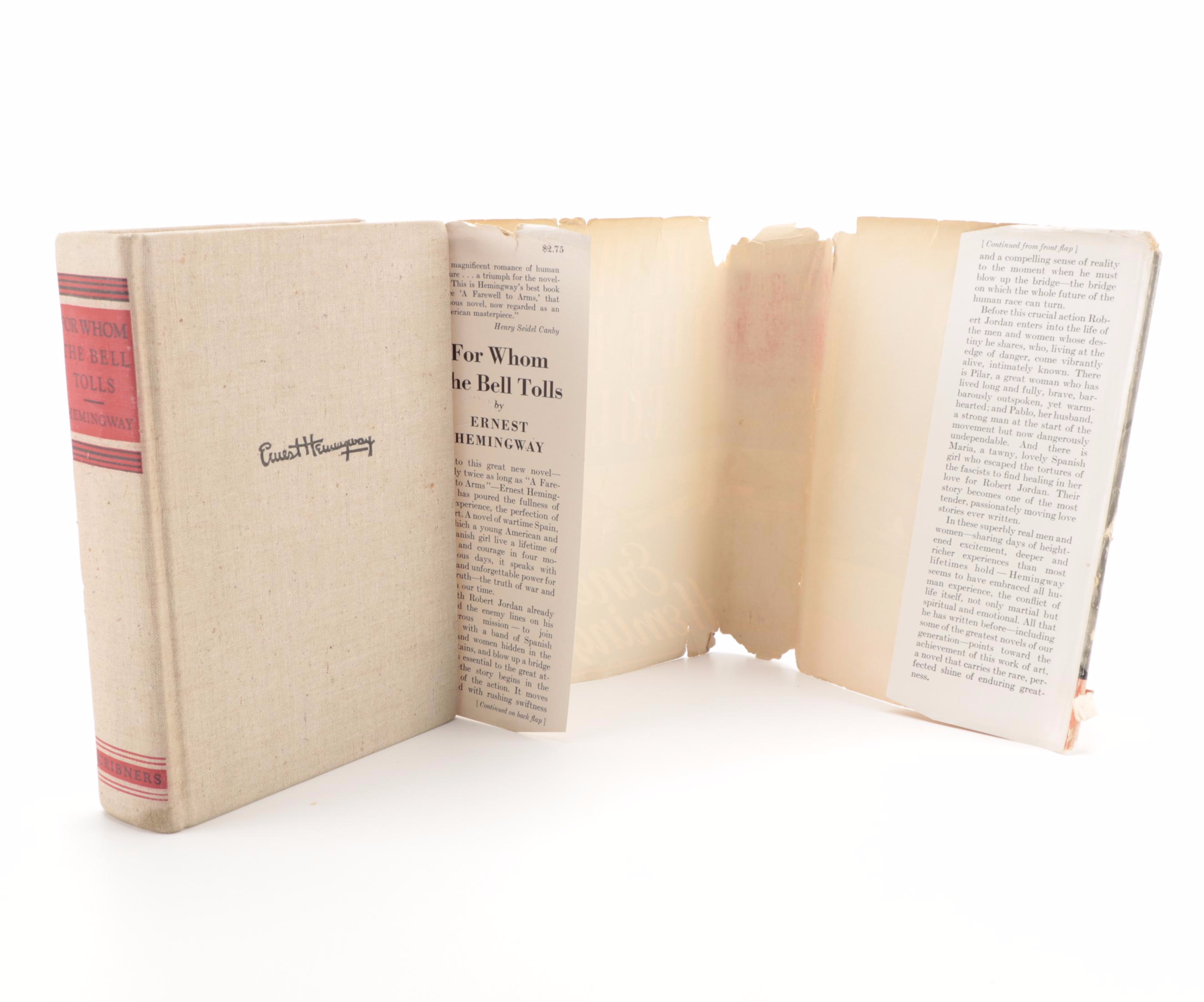 First Printing "For Whom the Bell Tolls" by Ernest Hemingway, 1940