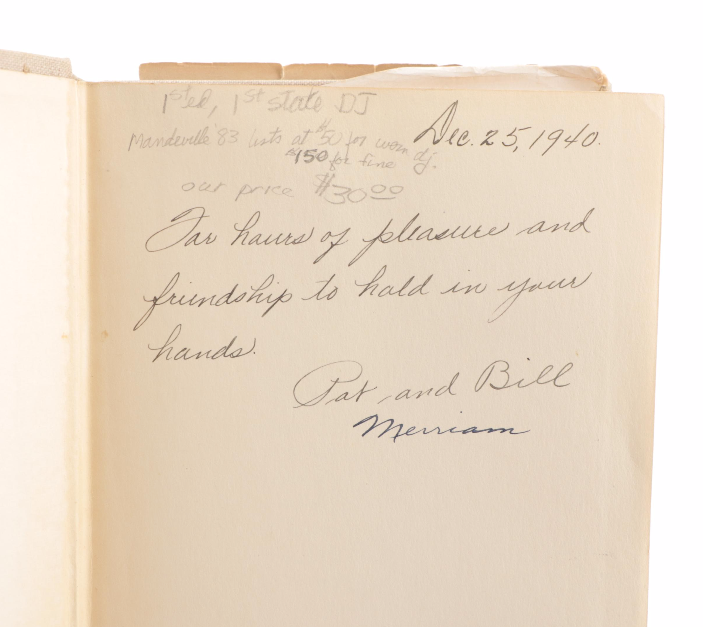 First Printing "For Whom the Bell Tolls" by Ernest Hemingway, 1940