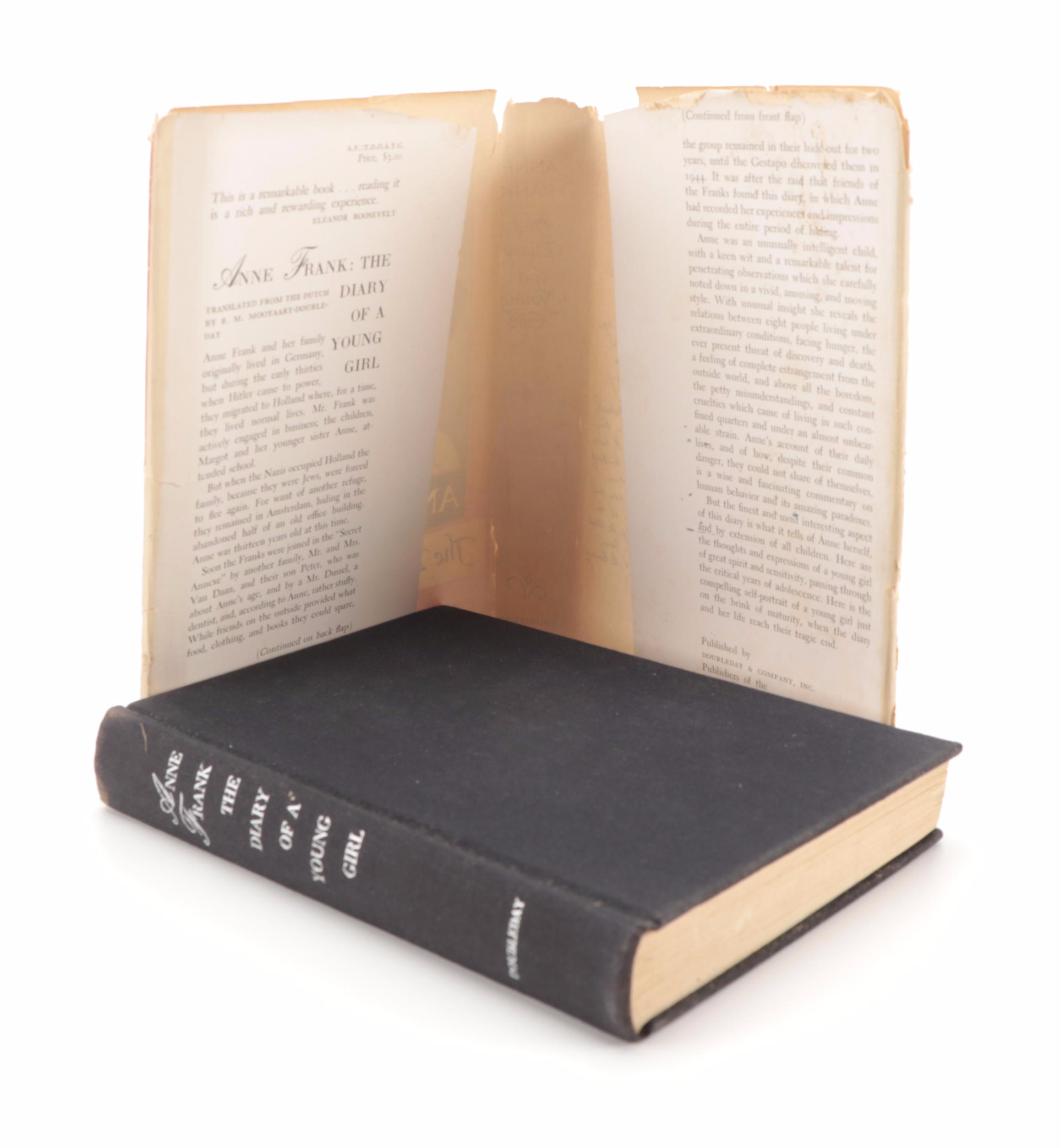 Early American Printing "The Diary of a Young Girl" by Anne Frank, 1952