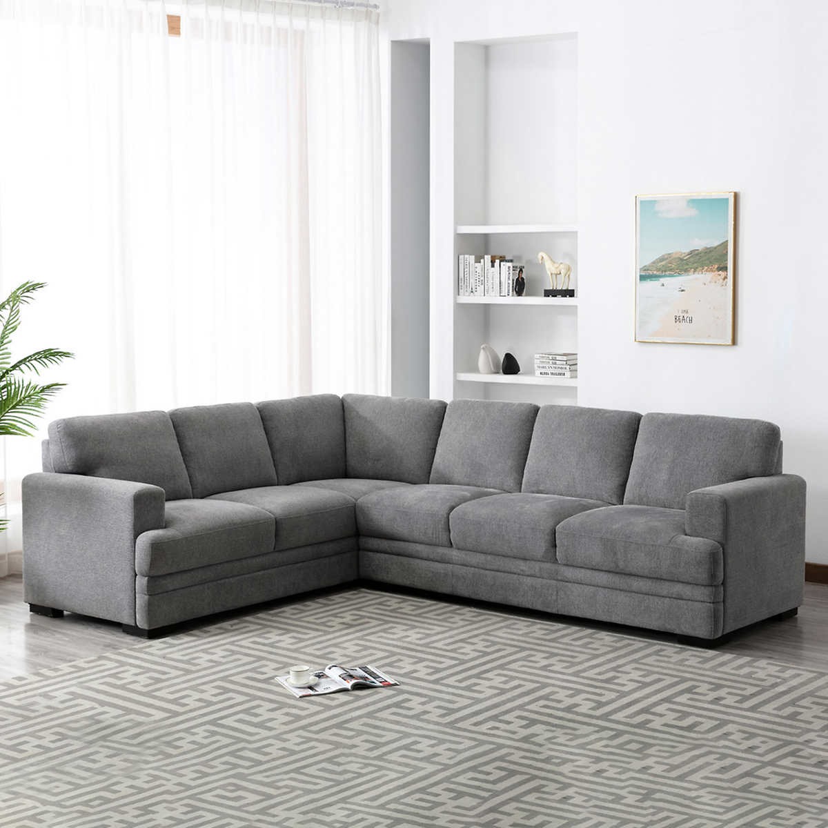 Medford Fabric Sectional Sofa in Grey