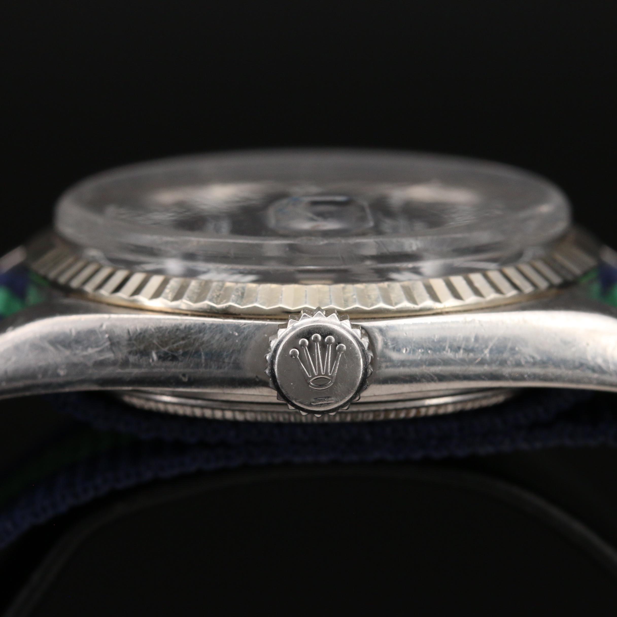 1968 Rolex Datejust 1601 18K White Gold and Stainless Steel Watch