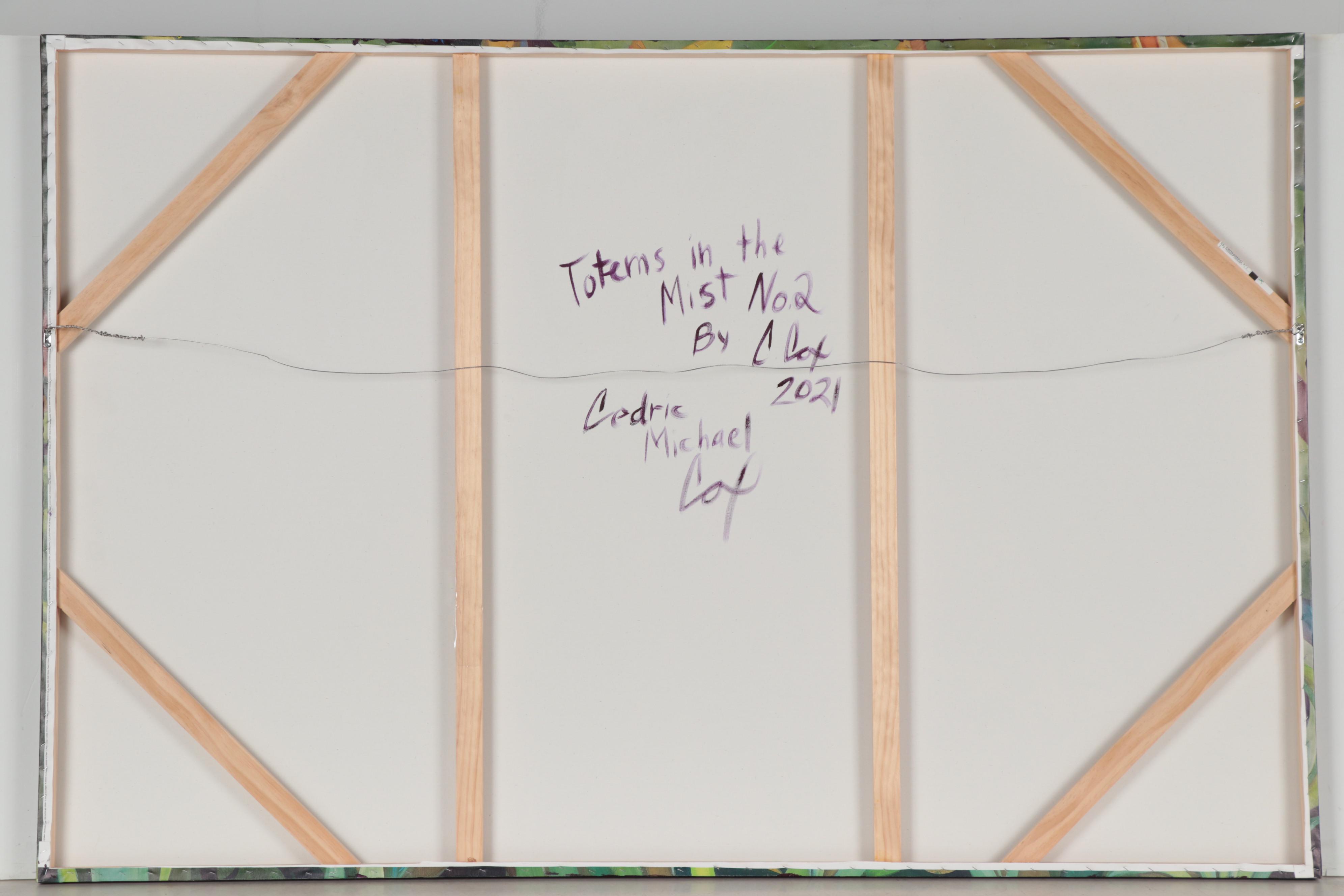 Cedric Michael Cox Large-Scale Embellished Giclée "Totems in the Mist No. 2"