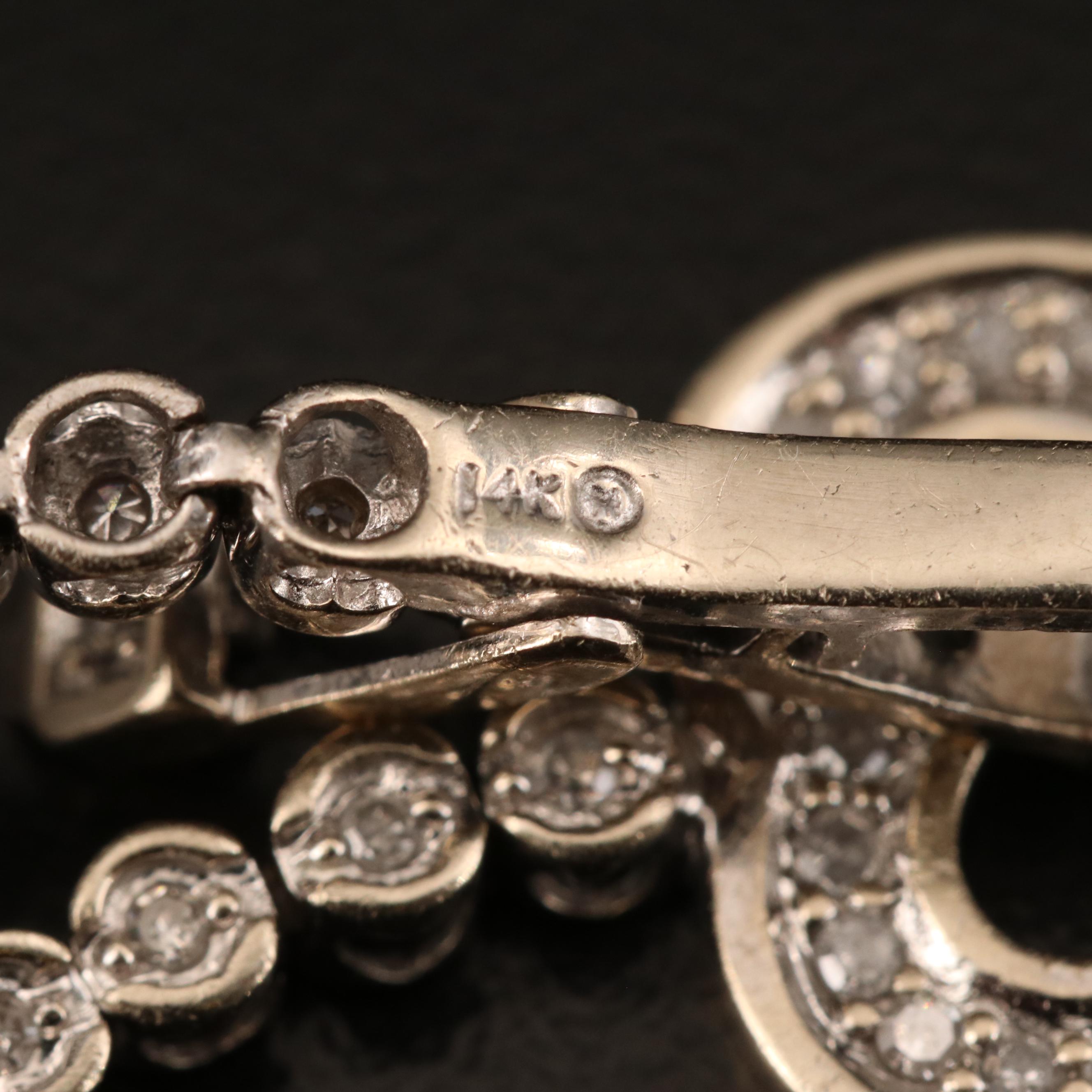 14K Diamond Heart Buckle Bracelet