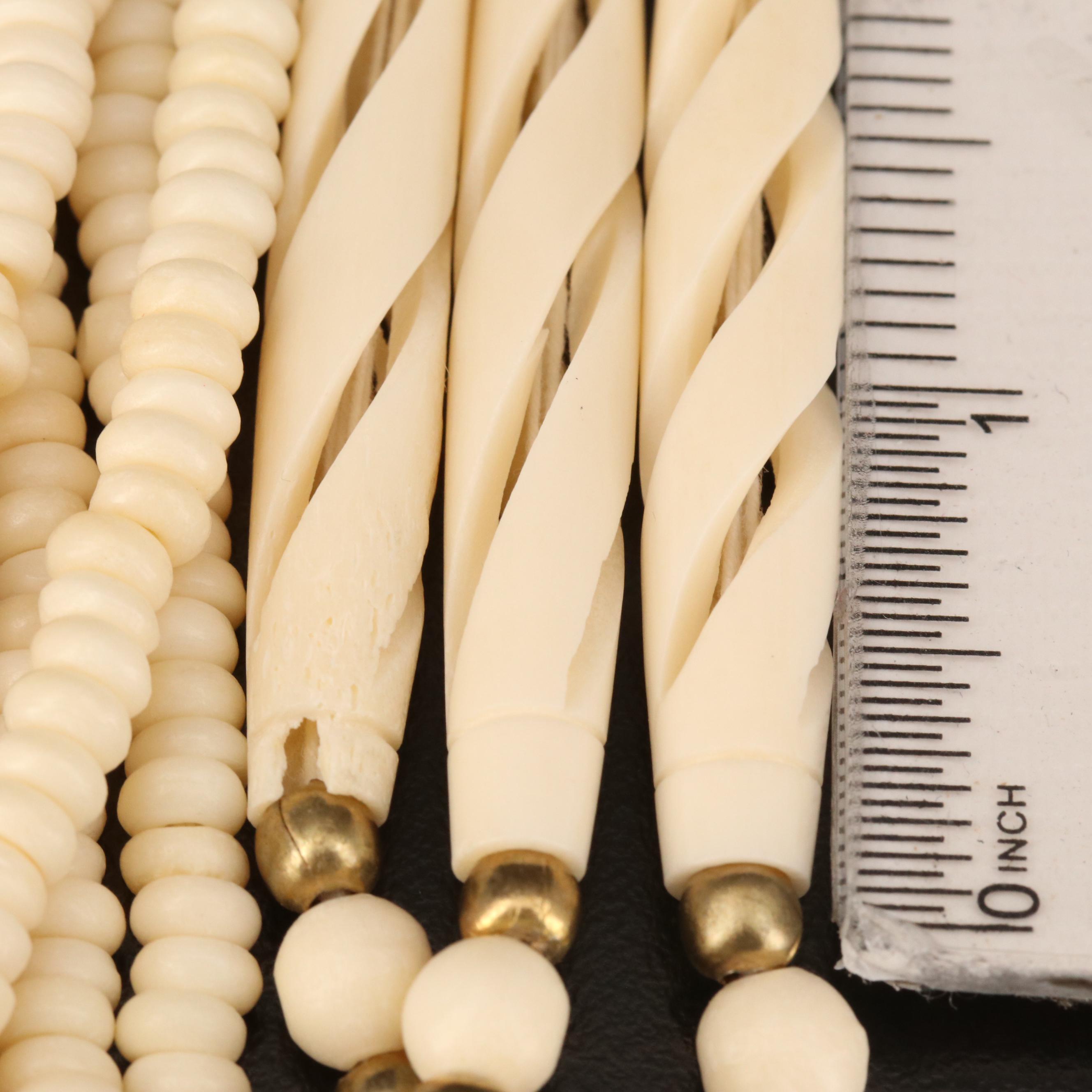 Necklaces Including Bone, Agate and Goldstone Glass