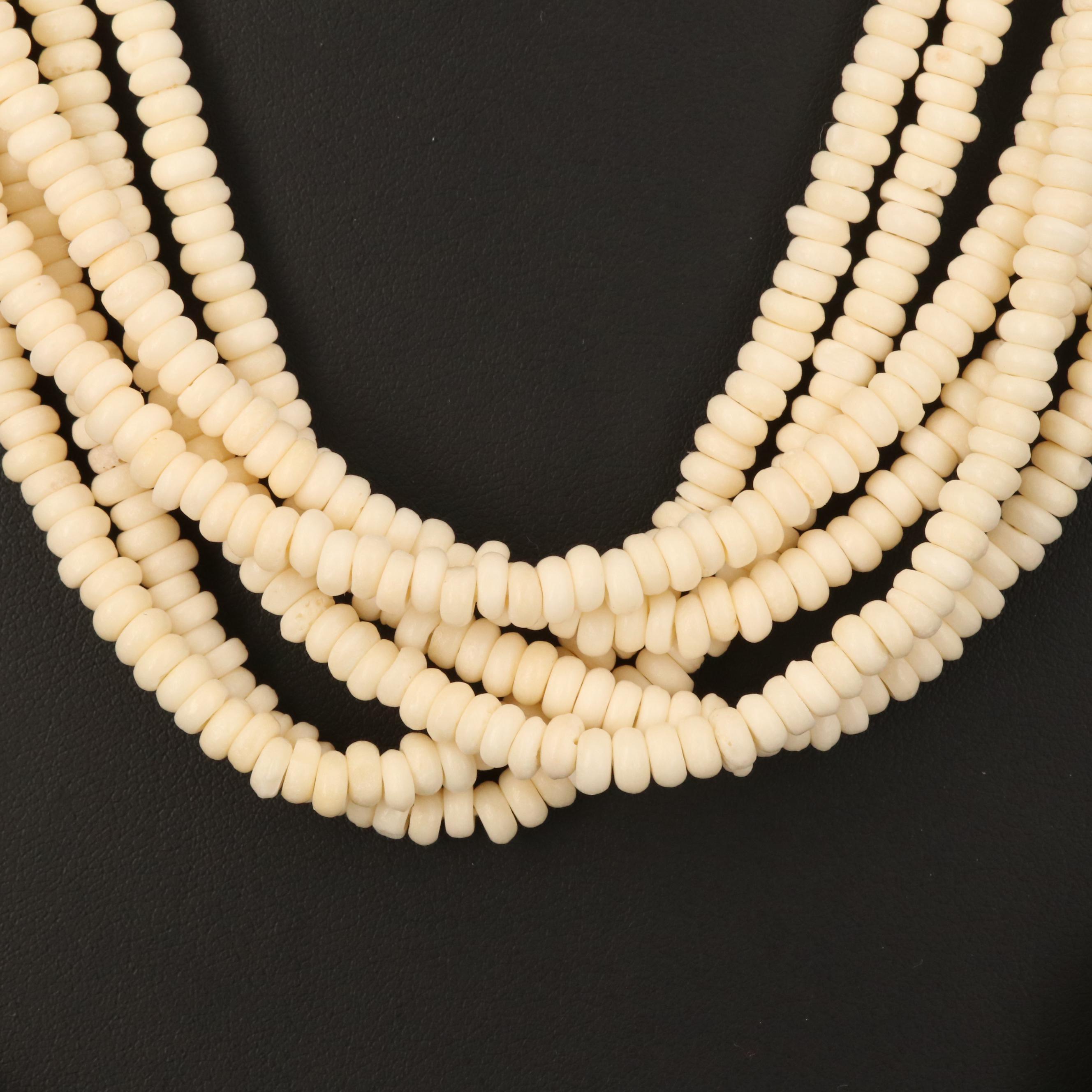 Necklaces Including Bone, Agate and Goldstone Glass