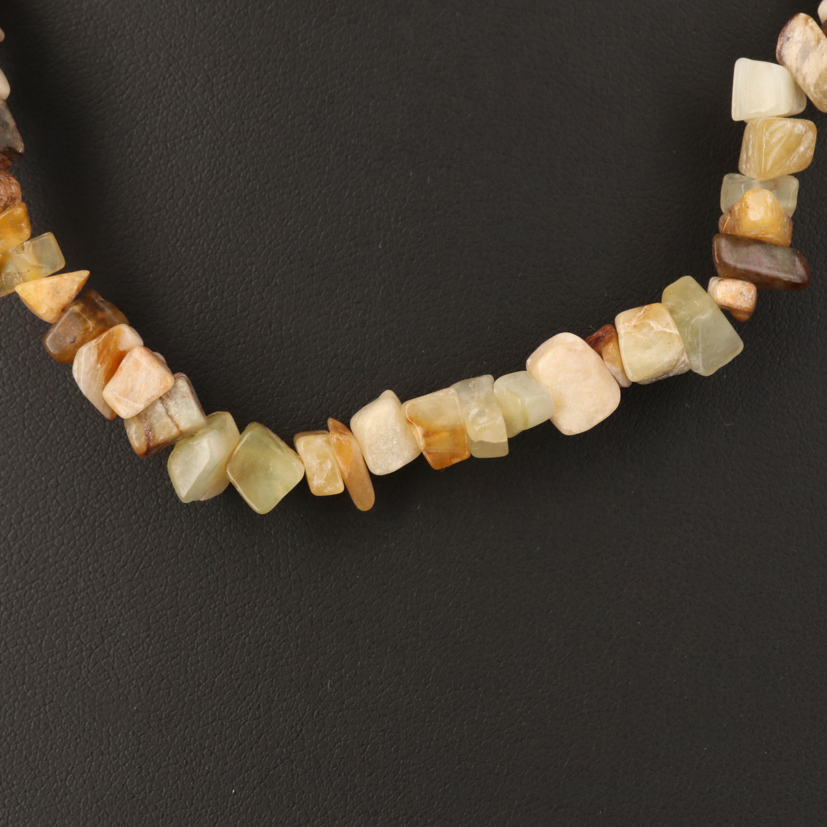 Necklaces Including Bone, Agate and Goldstone Glass