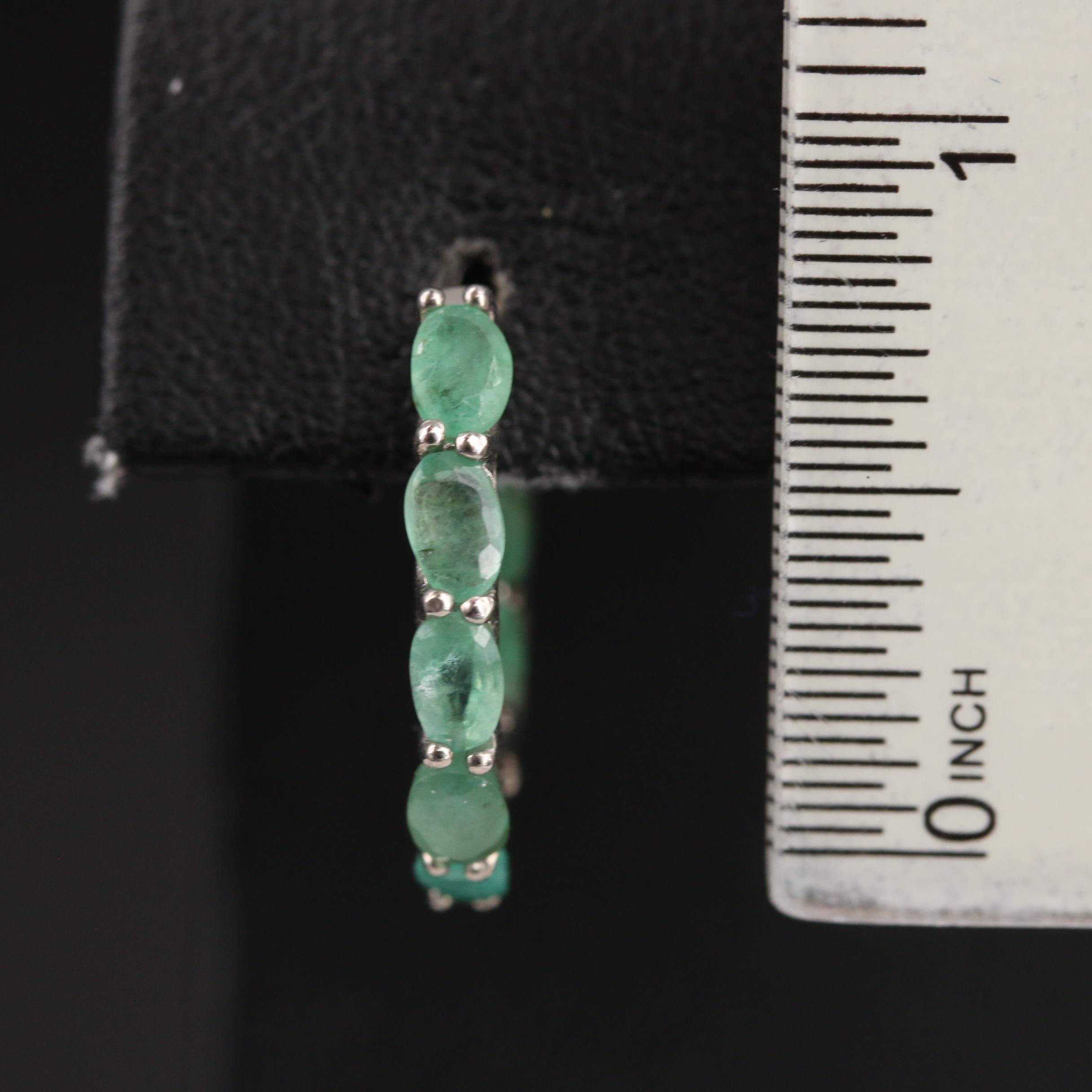 Sterling Inside-Out Hoop Earrings