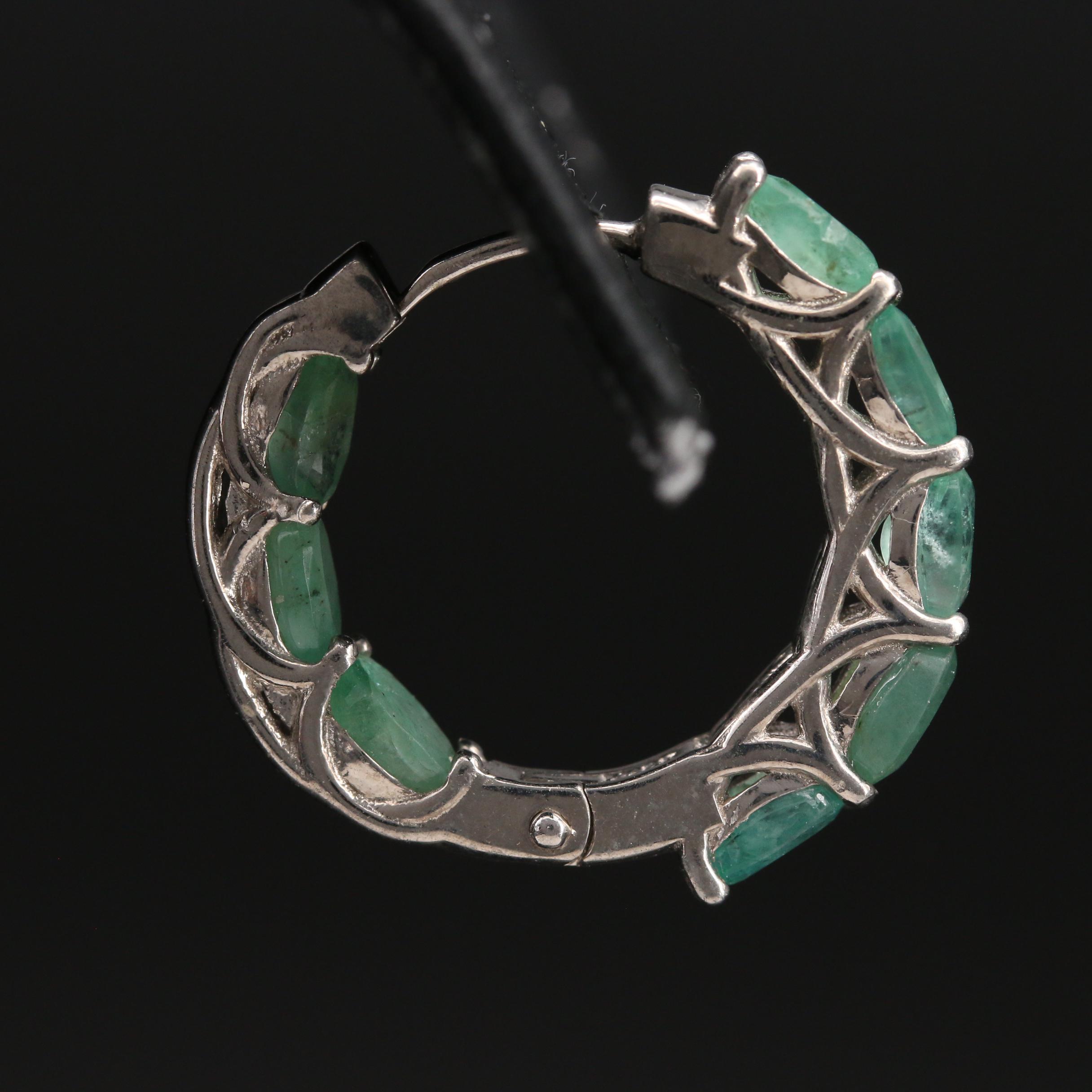 Sterling Inside-Out Hoop Earrings