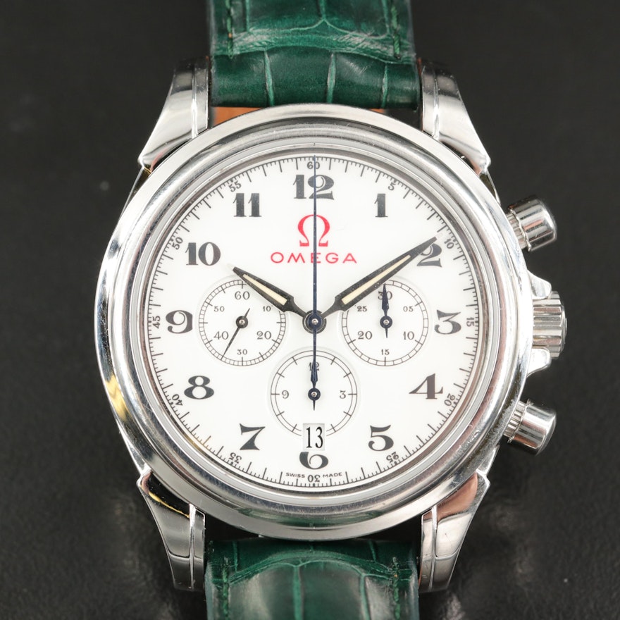 Omega DeVille Co-Axial Chronograph Olympics Edition Stainless Steel Wristwatch