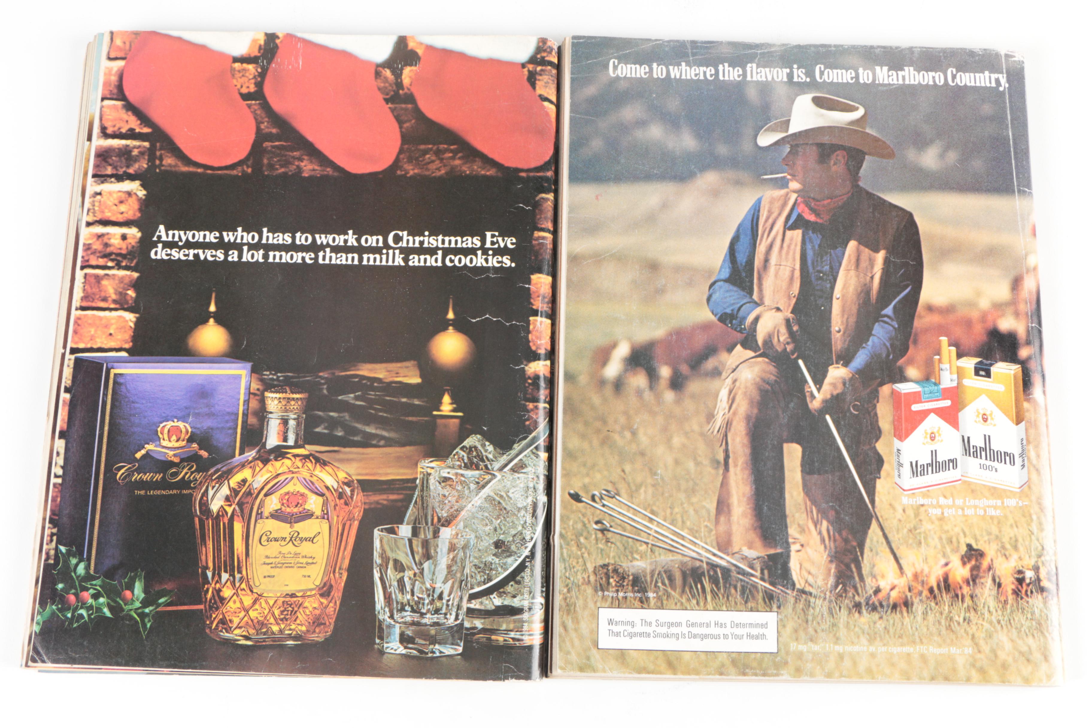 "Playboy" Magazines Featuring Suzanne Somers, Christie Brinkley and Others, 1984