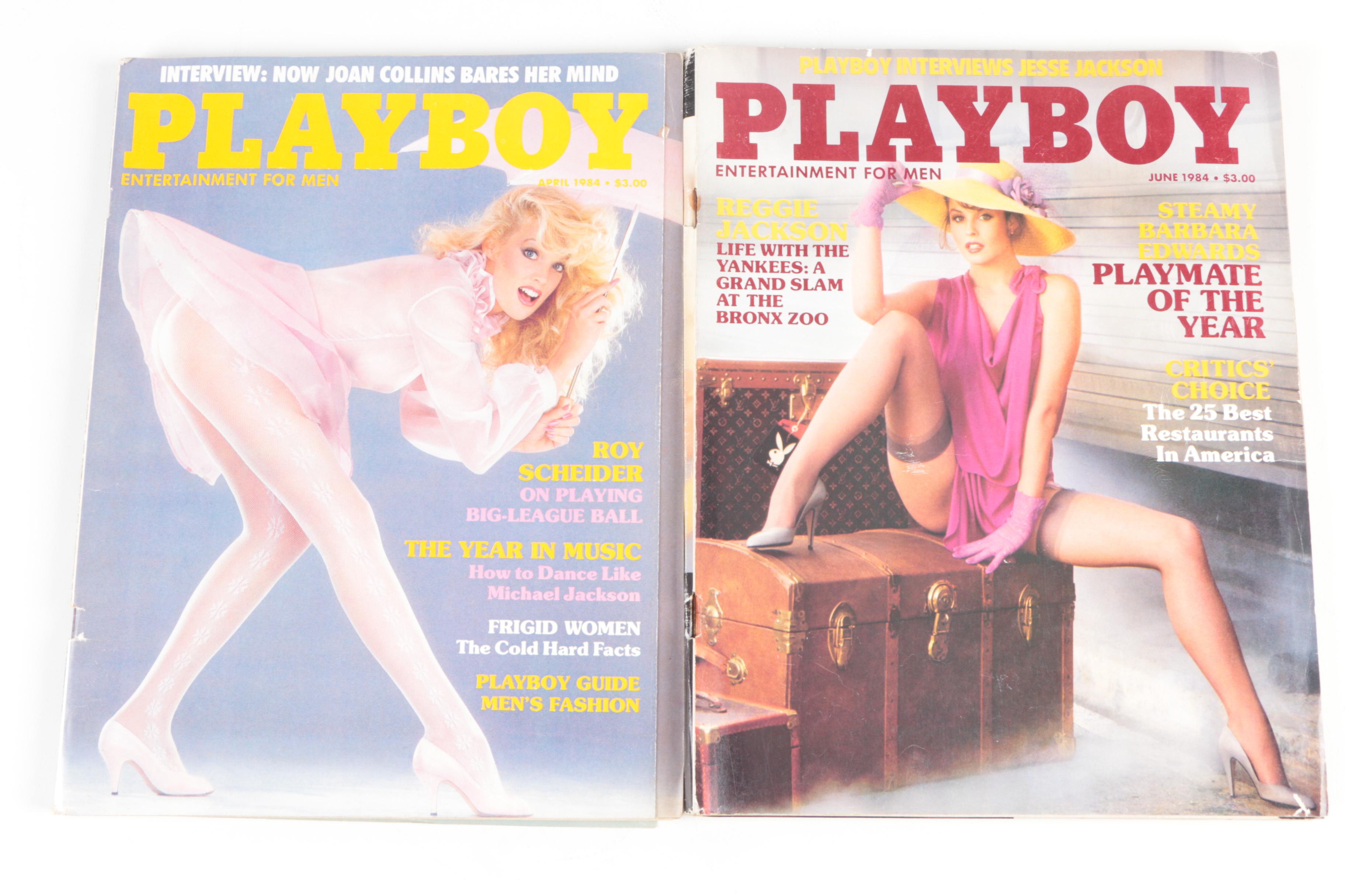 "Playboy" Magazines Featuring Suzanne Somers, Christie Brinkley and Others, 1984