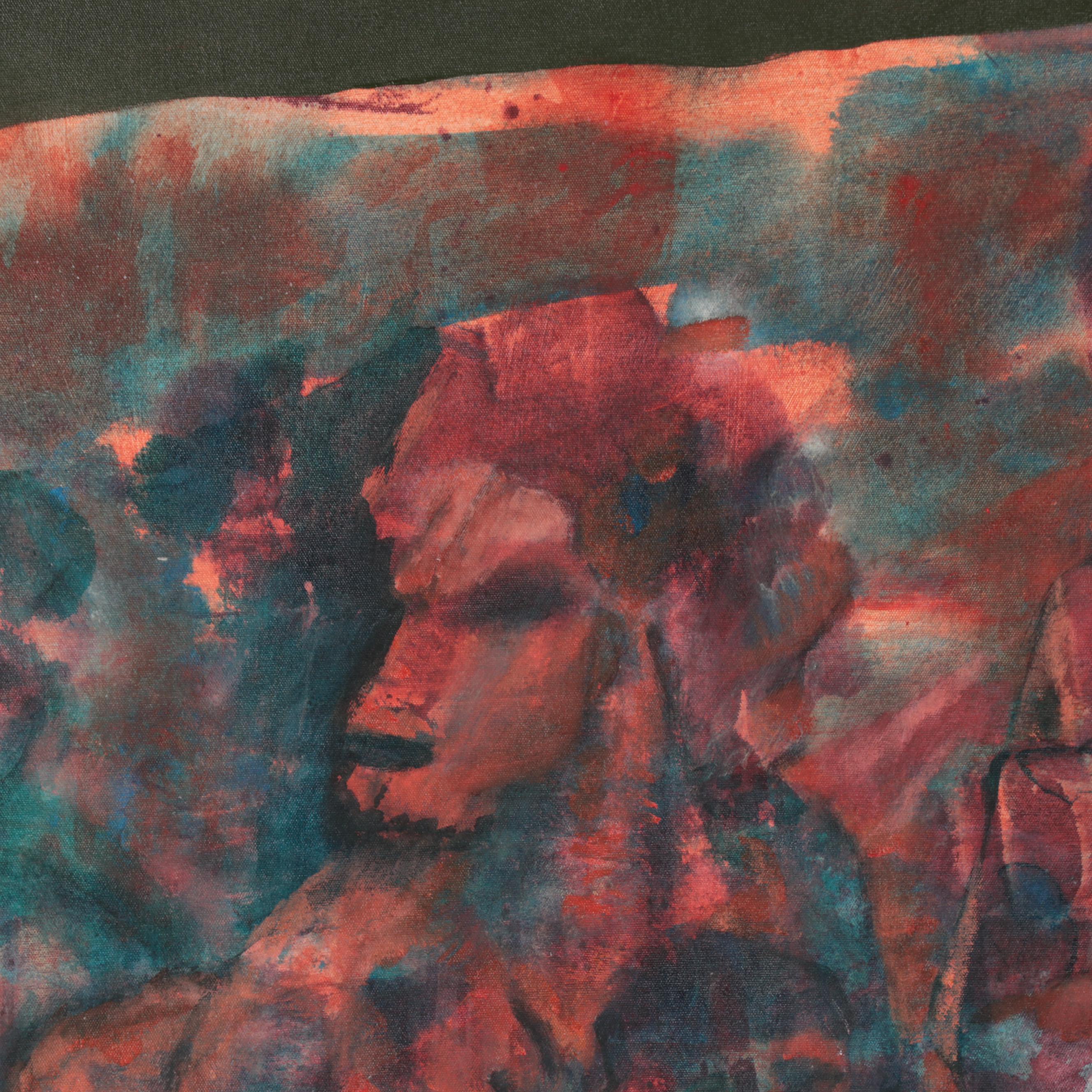 Don Stacy Large-Scale Abstract Oil Painting, Circa 1980