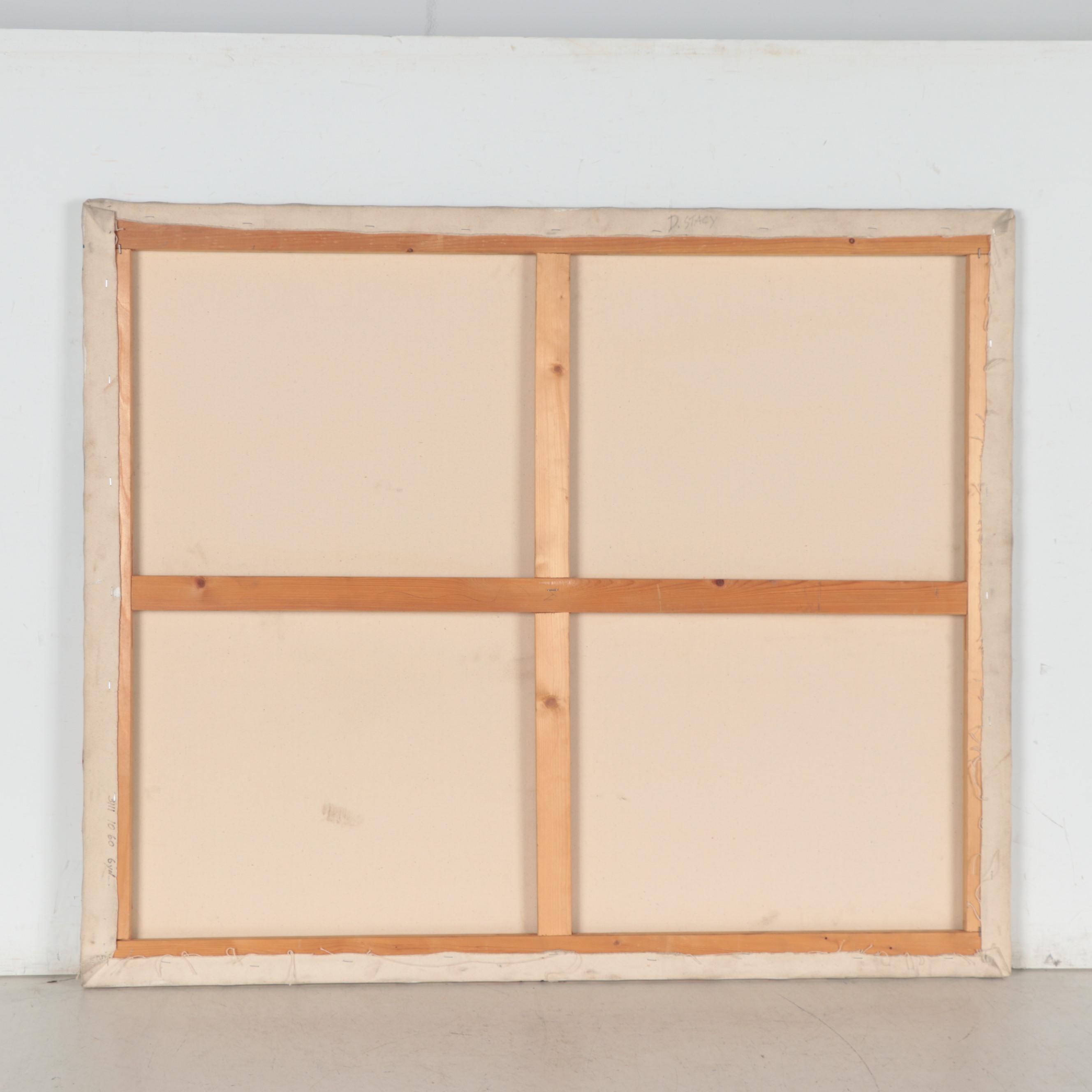 Don Stacy Large-Scale Abstract Oil Painting, Circa 1980