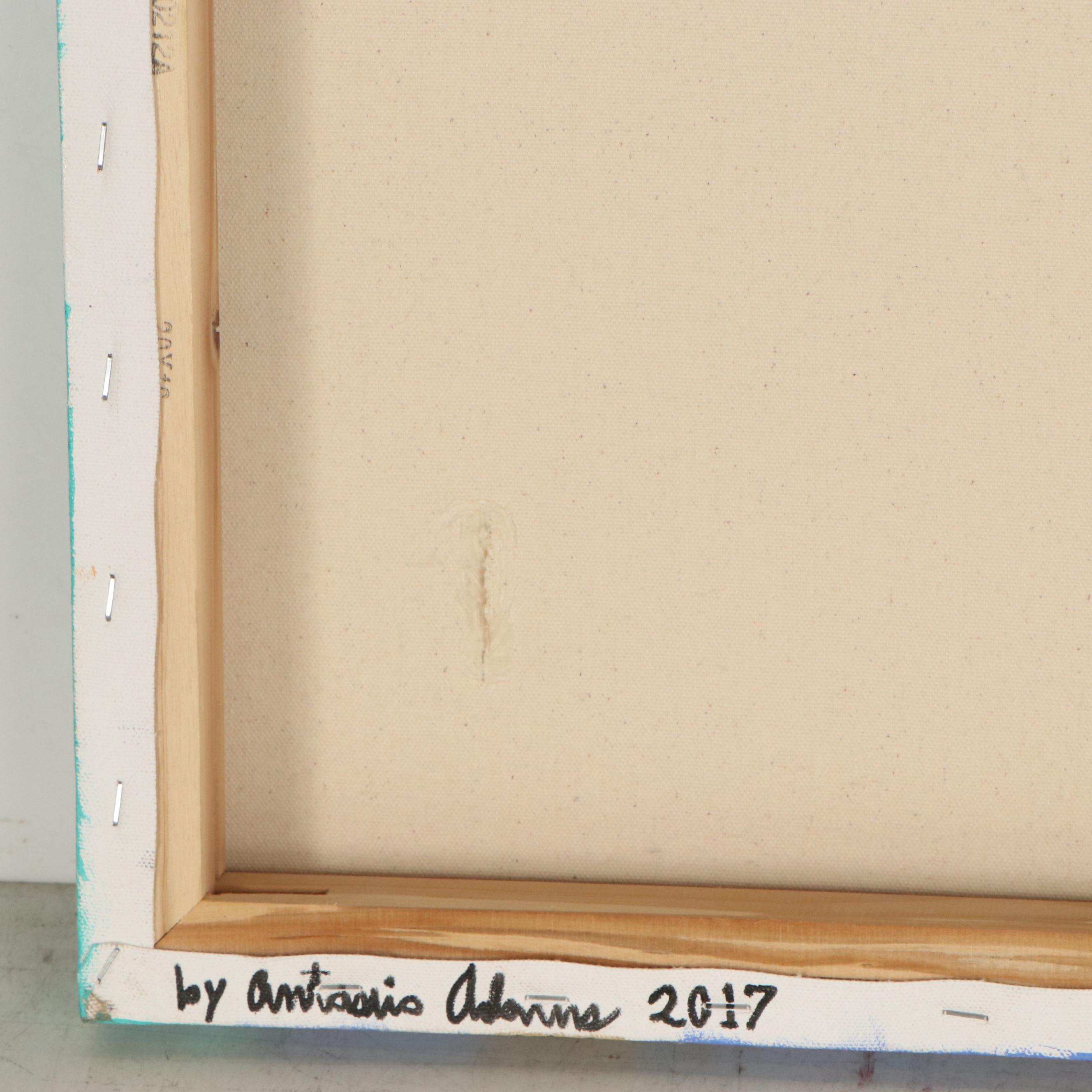 Antonio Adams Acrylic Painting "The Portrait of 2 Girl's," 2017