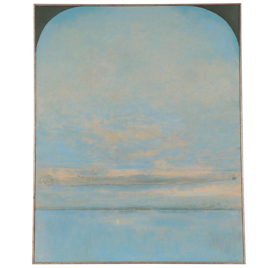 Robert Knipschild Large-Scale Oil Painting "Arch and Blue," 1983